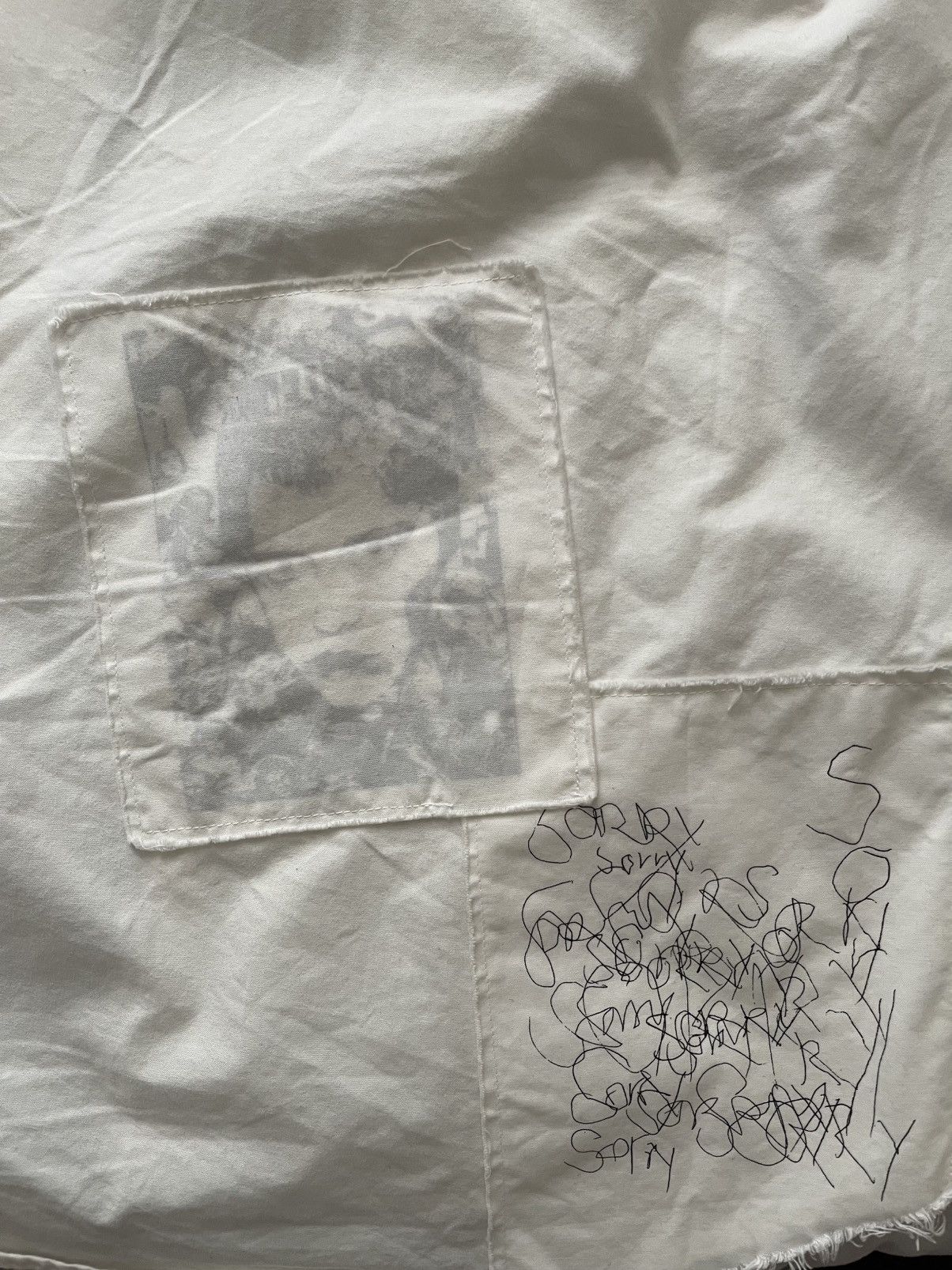 Enfants Riches Deprimes Enfants Riches Deprimes white patched cotton shirt Size US L / EU 52-54 / 3 - 7 Thumbnail