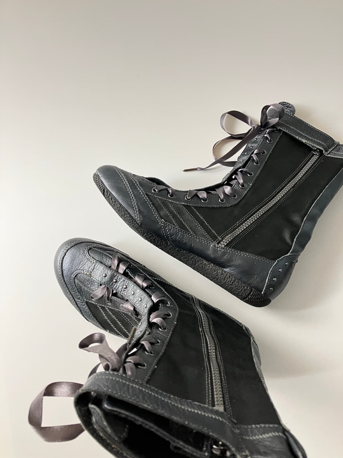 Diesel Leather biker Moto boots Diesel Archive Futuristic shoes 36 Size US 6 / IT 36 - 2 Thumbnail