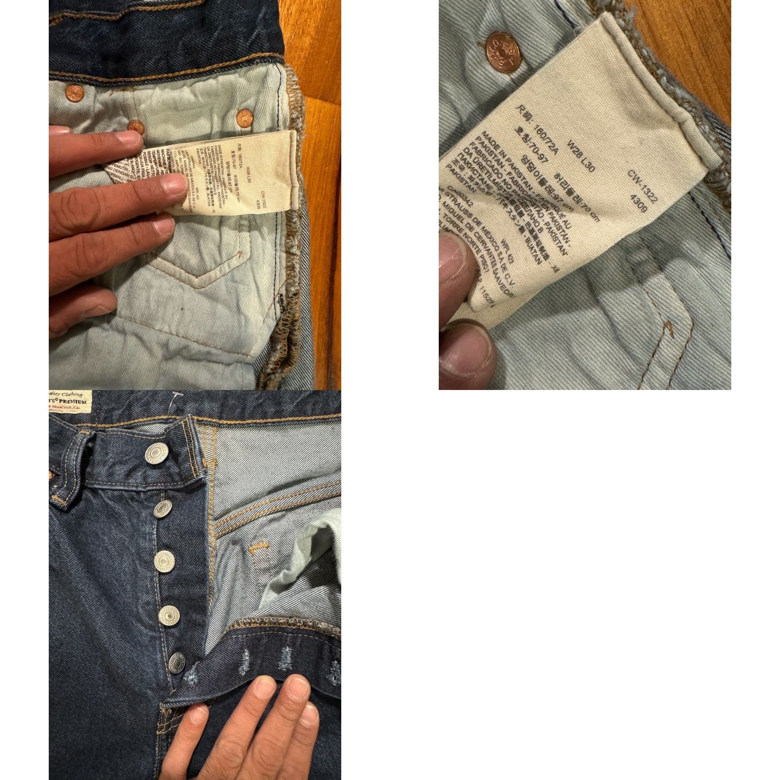 Levi's VINTAGE Levi's 501 Jeans Red Tag Size 28 x 30 Men's Denim Straight 501 Series Retro Cotton Blue Regular Size US 28 / EU 44 - 9 Thumbnail