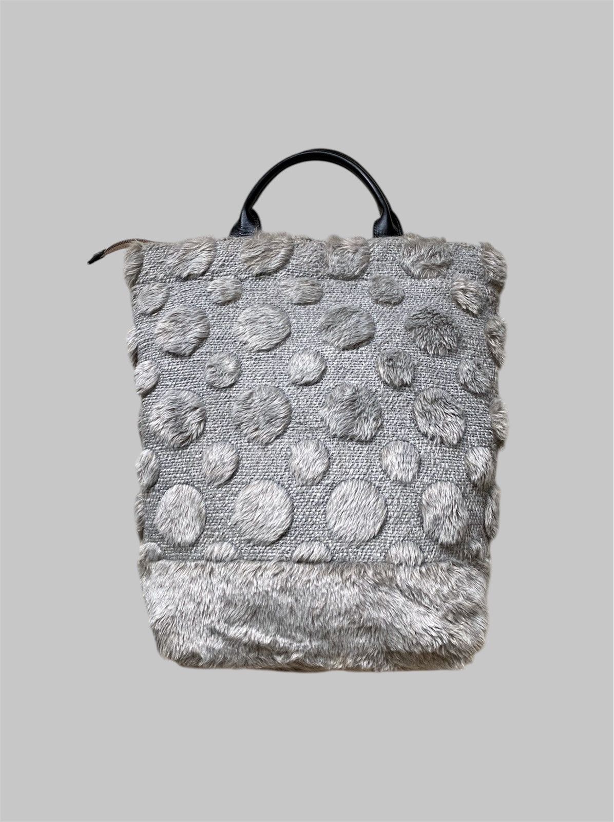 Yohji Yamamoto Yohji Yamamoto “Ysaccs” Fuzzy Textured Faux Fur Dot Bag Size ONE SIZE - 10 Thumbnail