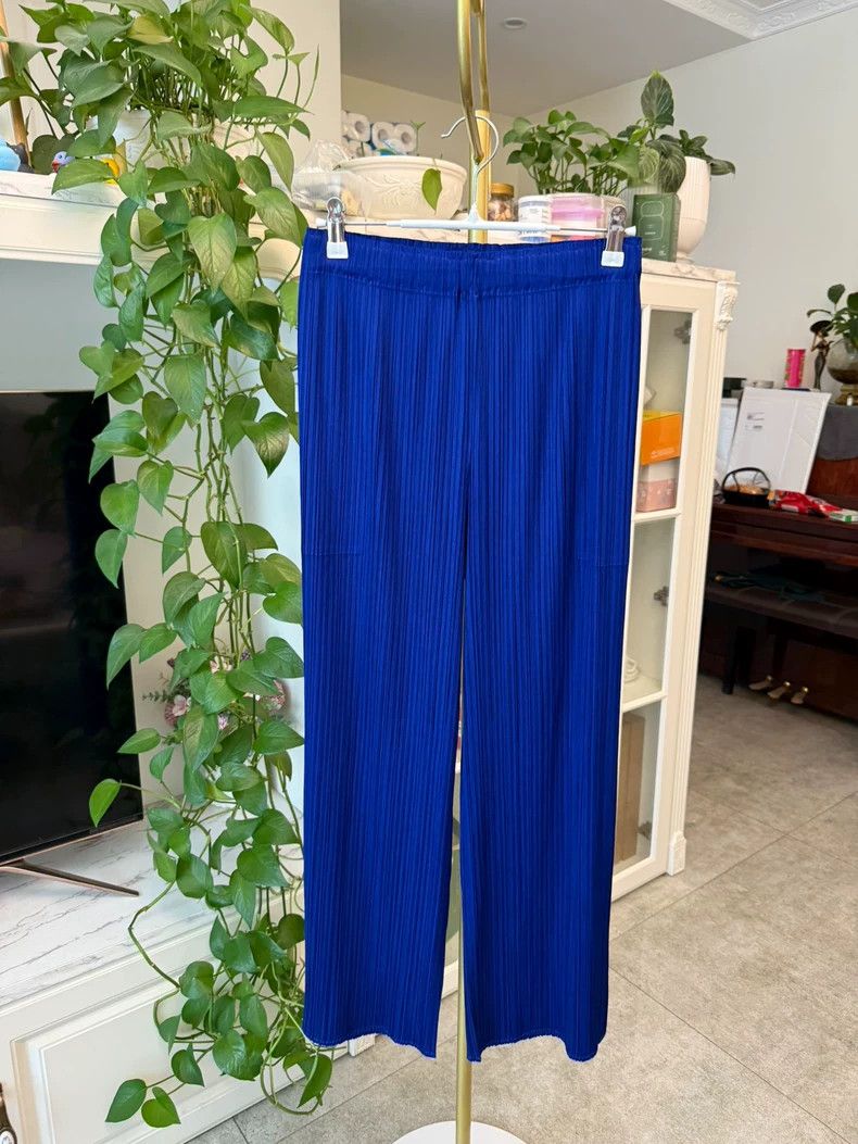 Issey Miyake Issey Miyake PP Blue Straight Leg Pants - dmc Size US 30 / EU 46 - 1 Thumbnail