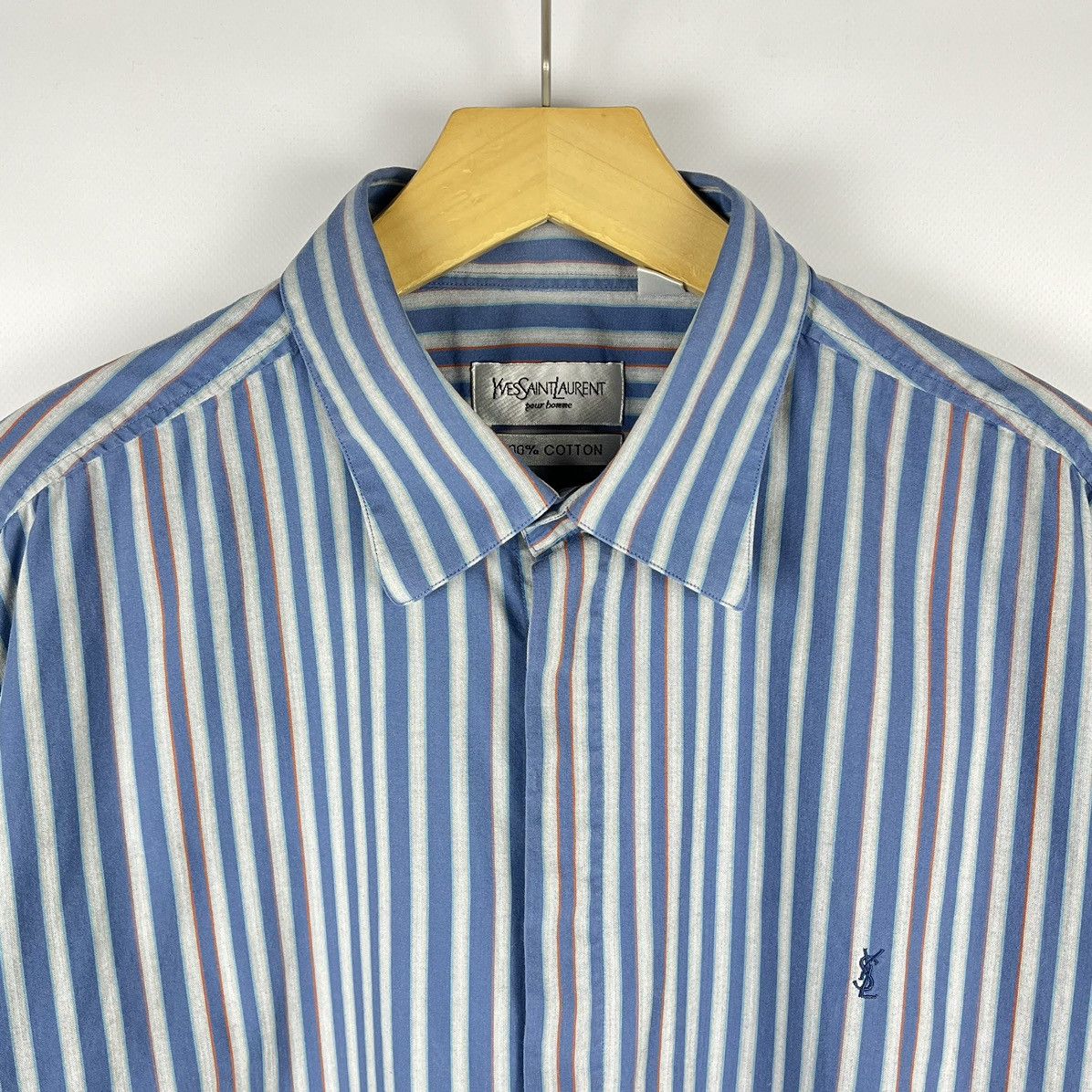 Yves Saint Laurent Vintage Yves Saint Laurent YSL y2k stripped shirt 90’s Size US XL / EU 56 / 4 - 2 Thumbnail