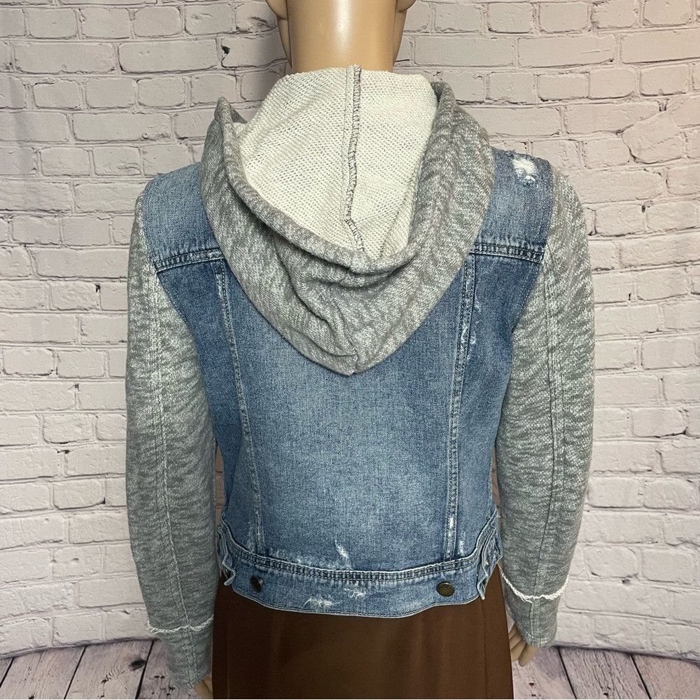 Free People Free People Denim and Knit Hoodie Jacket Size S Size S / US 4 / IT 40 - 5 Thumbnail