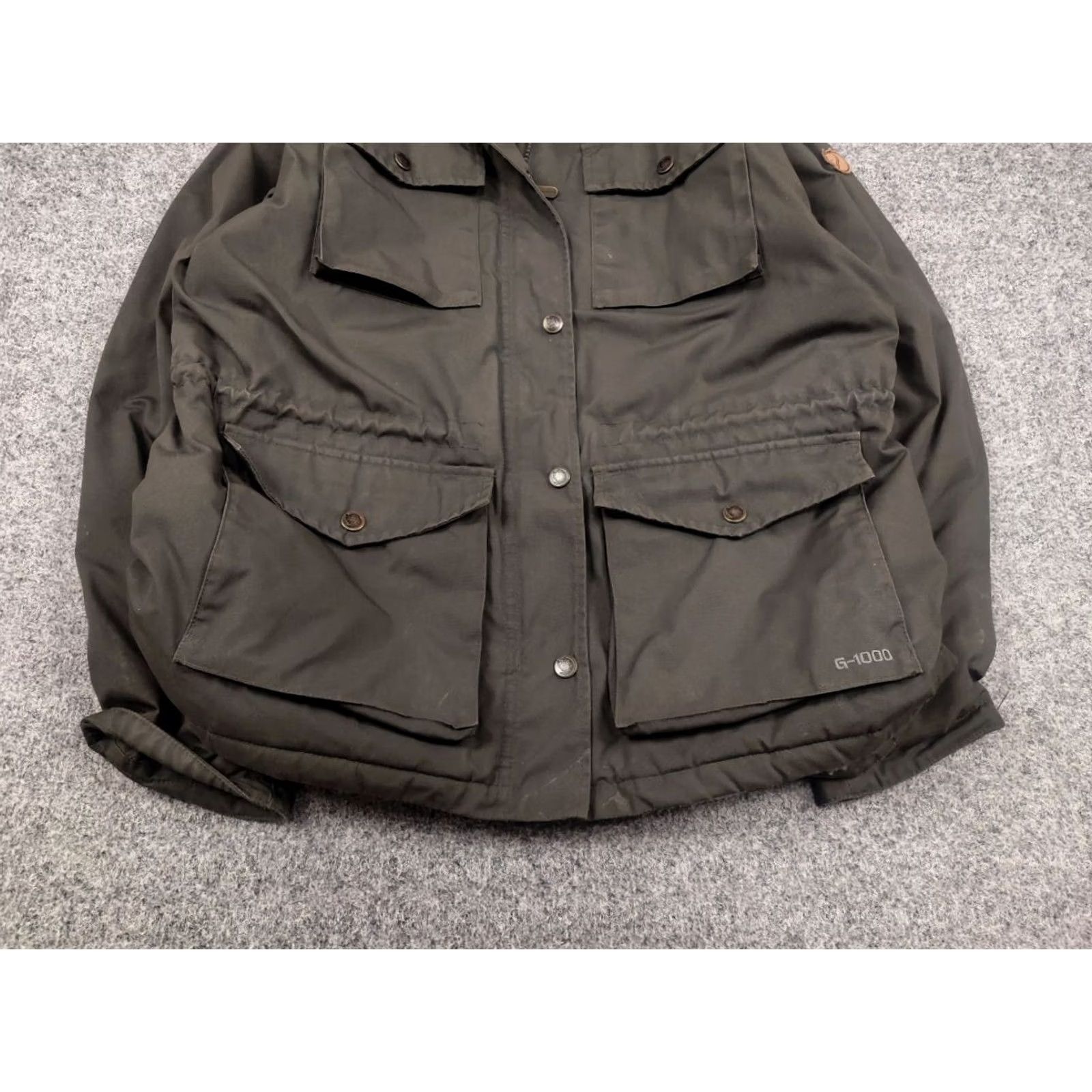 Vintage VINTAGE Fjällräven G1000 Olive Insulated Jacket Womens Mid-Length Hoodie Pocket Olive Green Jacket Size M / US 6-8 / IT 42-44 - 5 Thumbnail