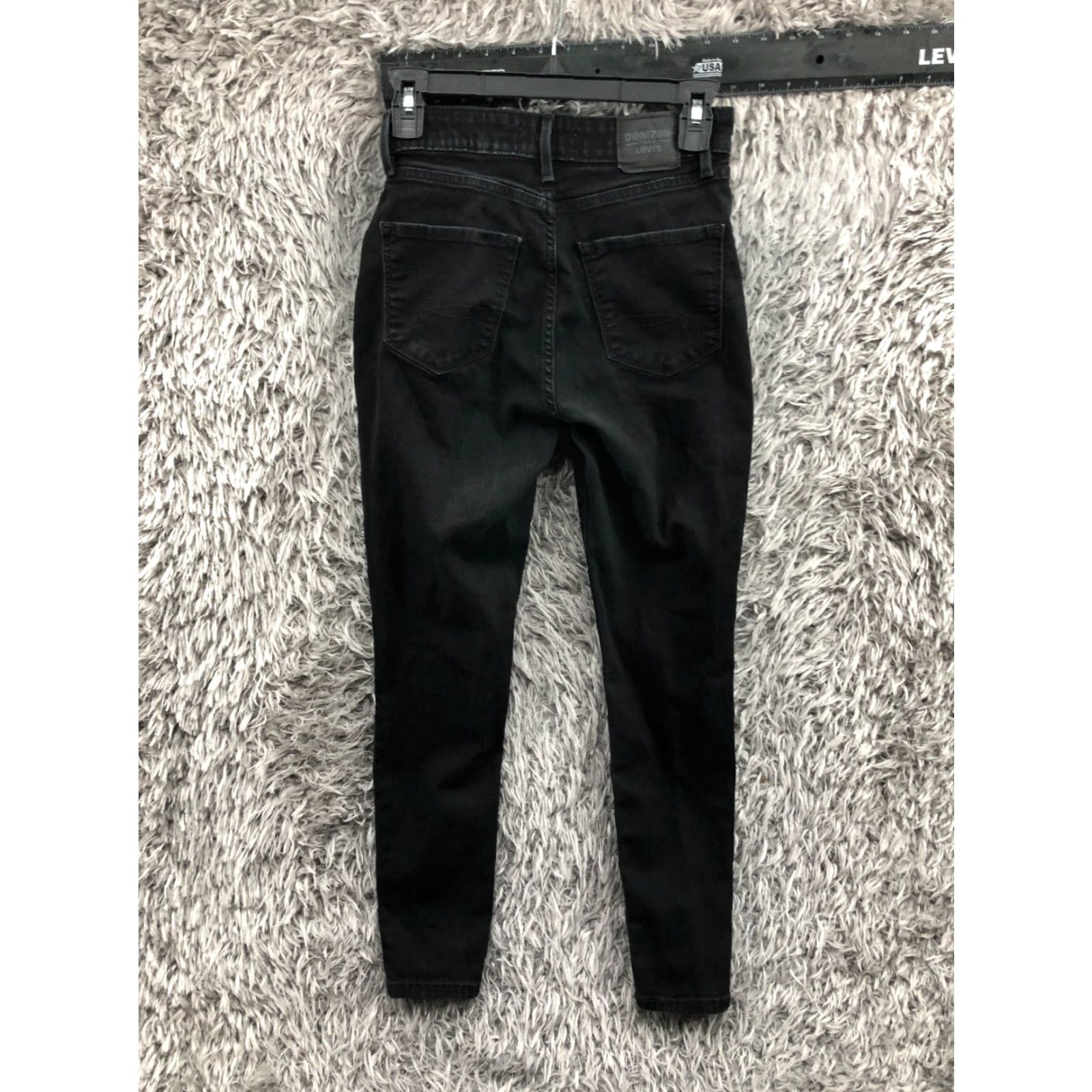 Denizen DENIZEN High Rise Skinny Jeans Size 2 Short Womens Dark Wash Black Denim 5-Pocket Regular Rise Skinny Jeans Mens Womens Girls? Size 26" / US 2 / IT 38 - 5 Thumbnail
