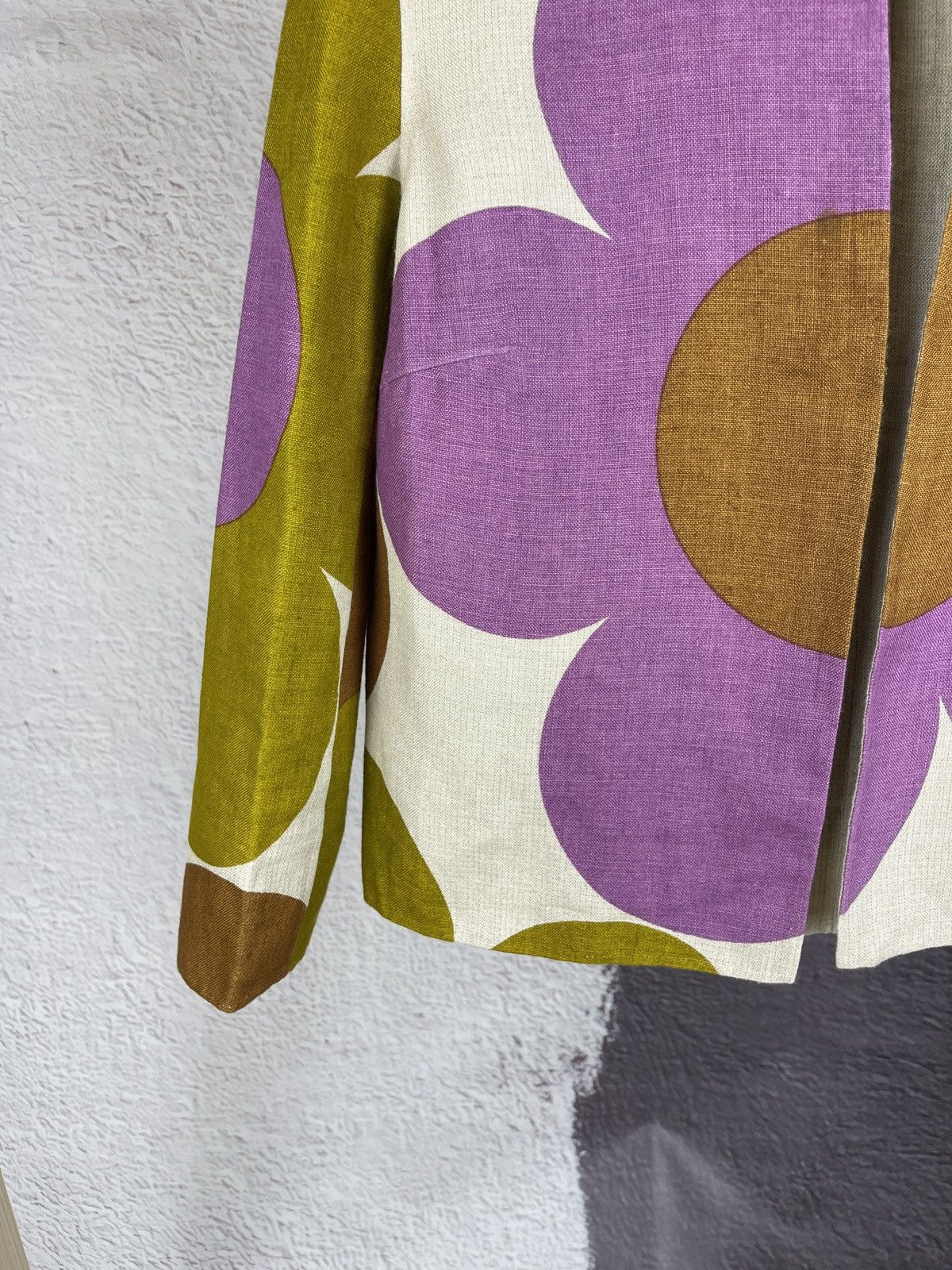 Celine CELINE 2002 Multicolor Floral Linen Jacket Kors RRP 2900$ Size L / US 10 / IT 46 - 4 Thumbnail