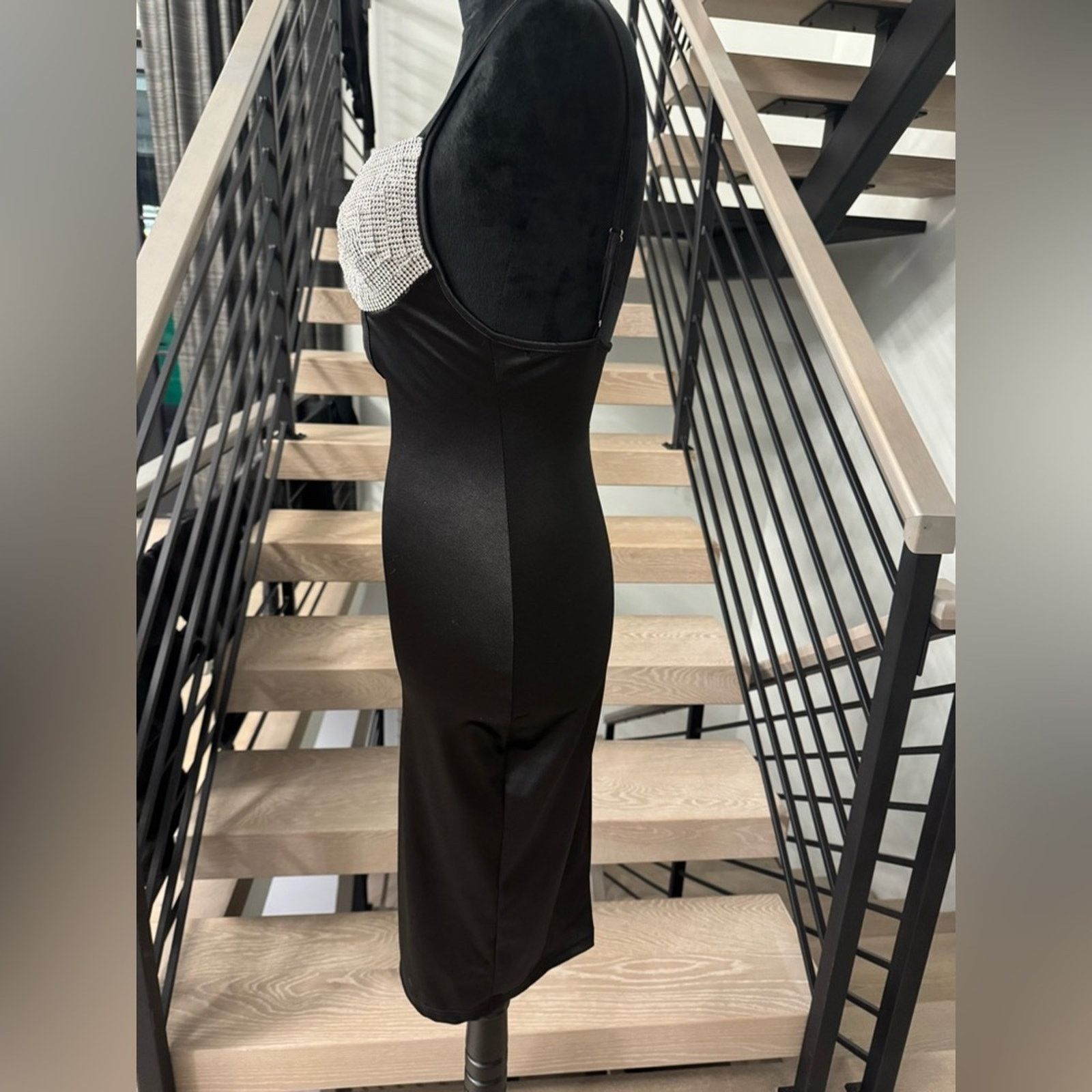 Other Black and Silver Women's Glam Midi Silk Party Dress size S Size S / US 4 / IT 40 - 5 Thumbnail