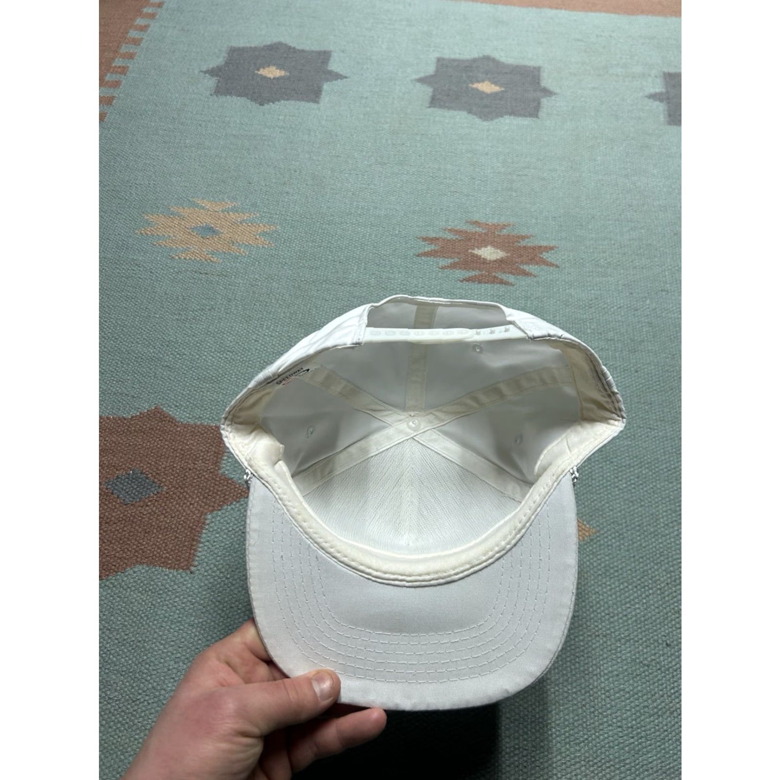 Vintage VINTAGE SnapBack Hat Cap Operation Desert Storm Eagle USA Military Army White Men Adjustable Cap Size ONE SIZE - 6 Thumbnail