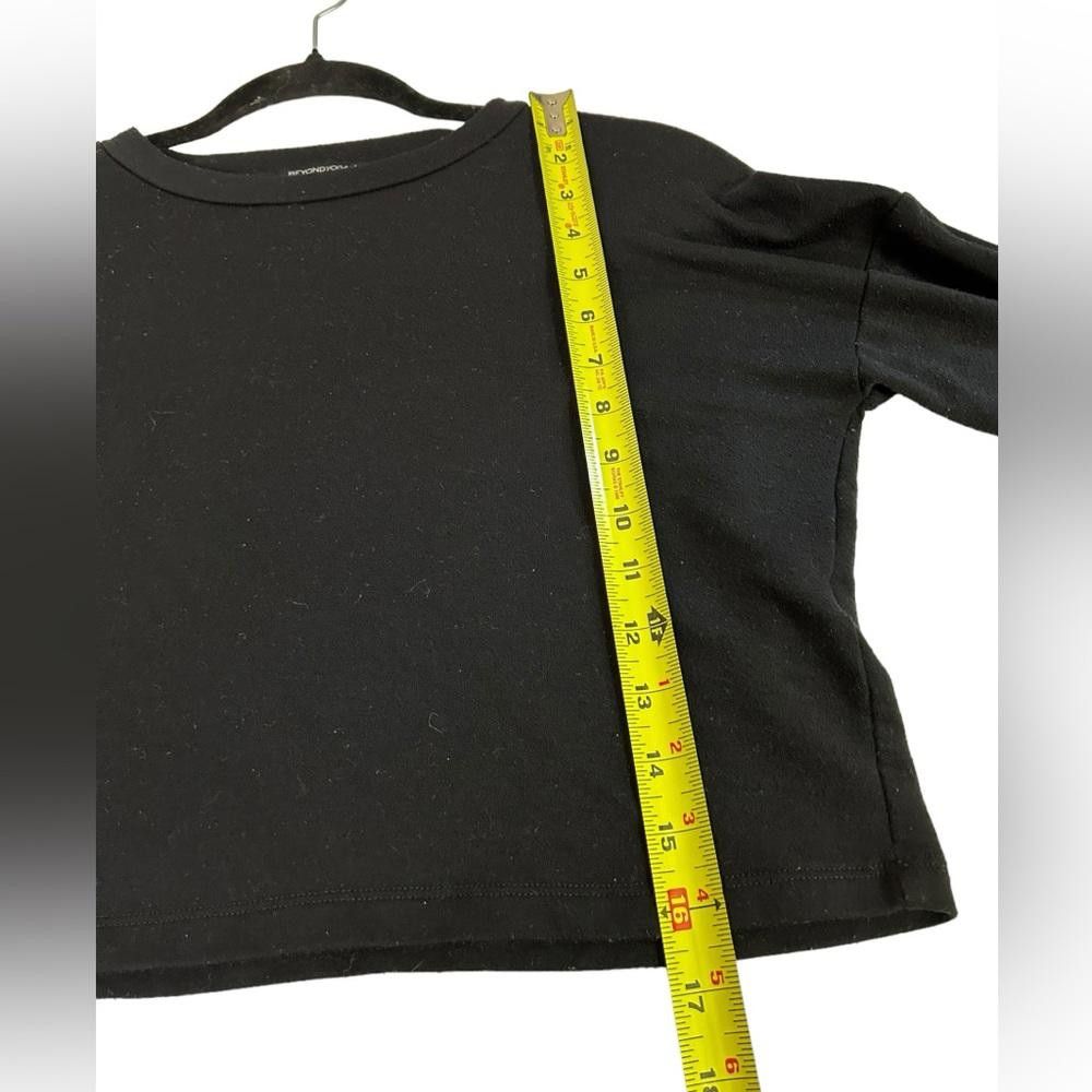 Designer Beyond Yoga l Black Lightweight Wide Sleeve Crop XS Size XS / US 0-2 / IT 36-38 - 3 Thumbnail