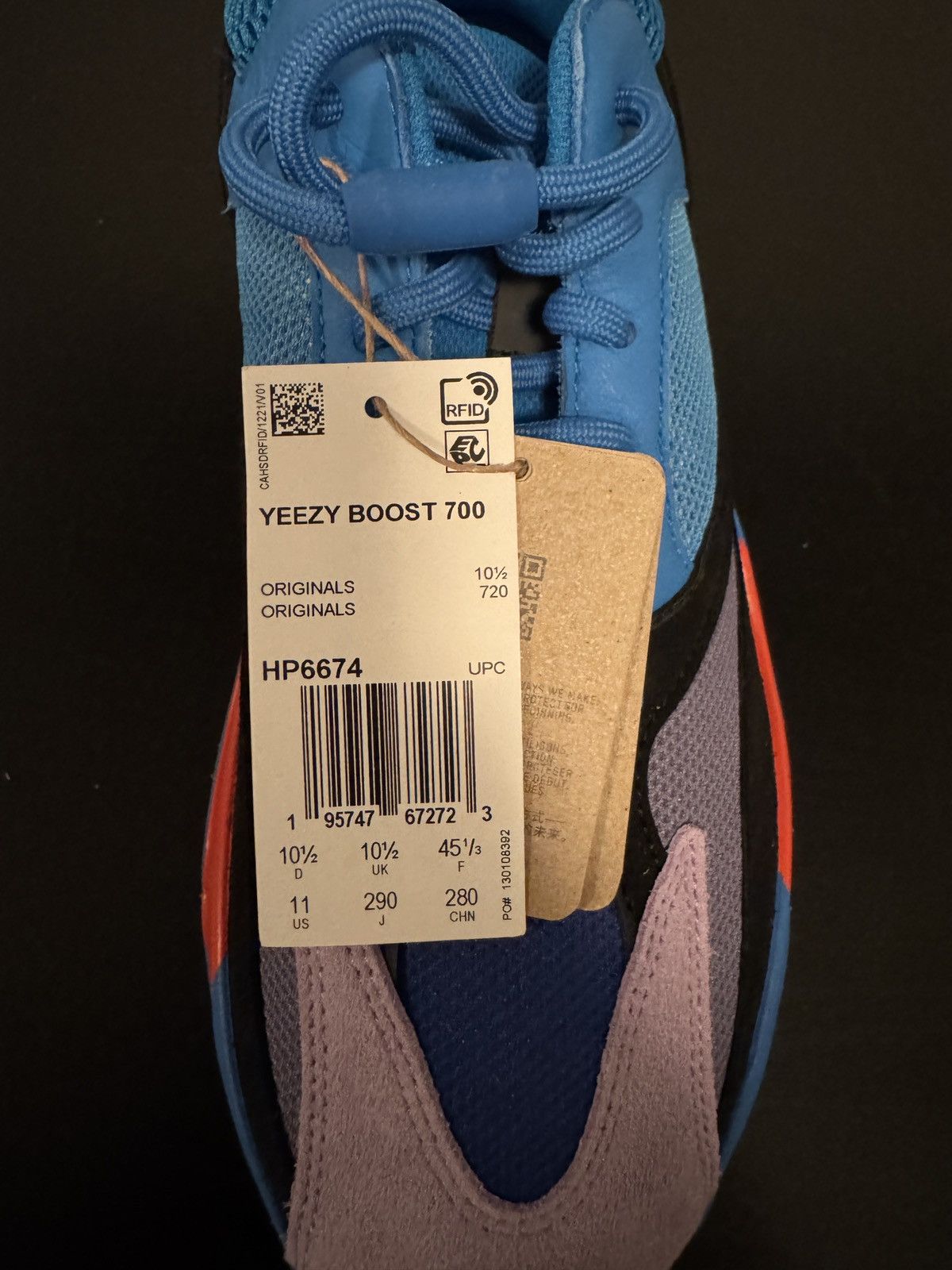 Adidas × Yeezy ADIDAS YEEZY BOOST 700 HI-RES BLUE Size US 11 / EU 44 - 6 Thumbnail