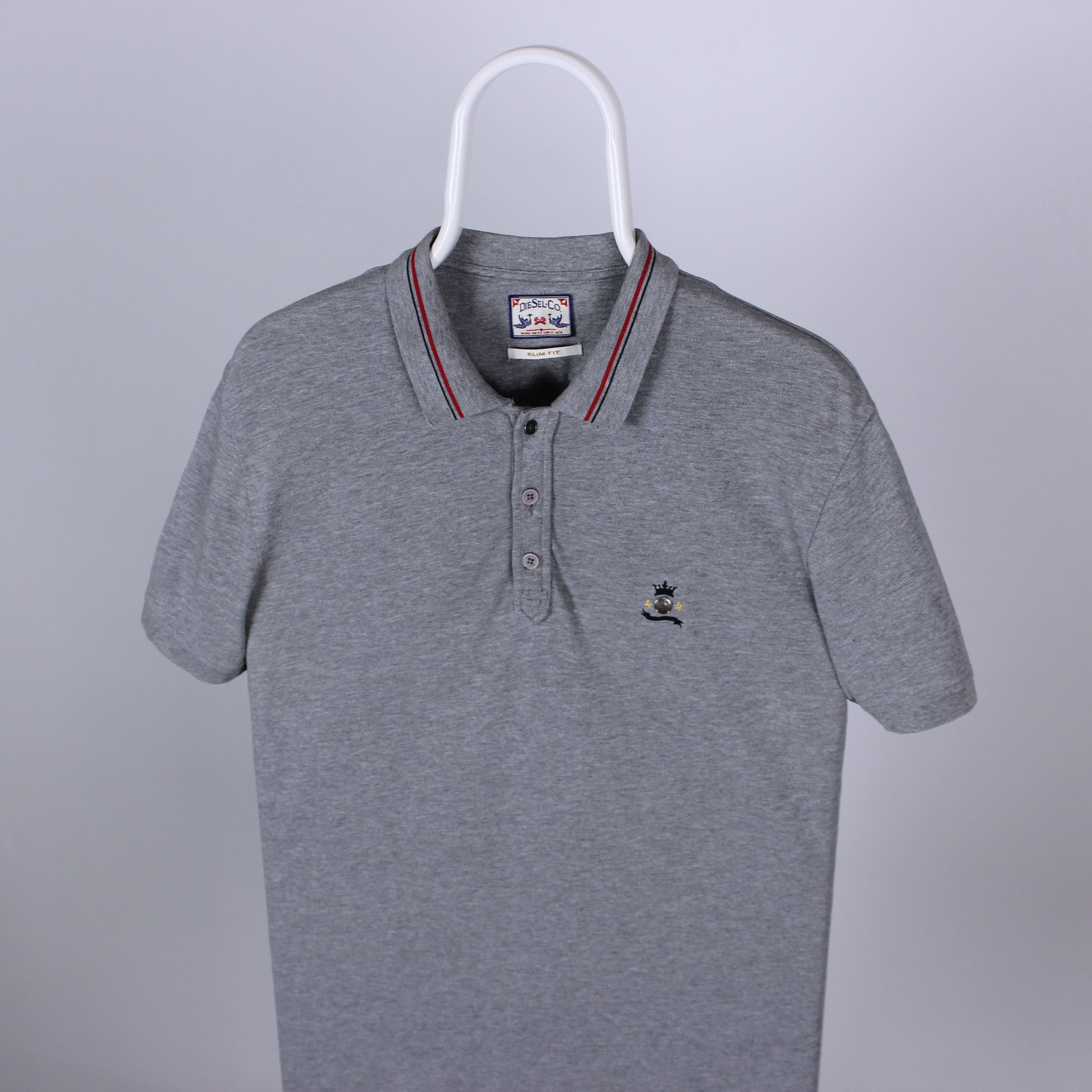 Diesel diesel polo shirt men cotton L XL gray logo Size US XL / EU 56 / 4 - 1 Thumbnail