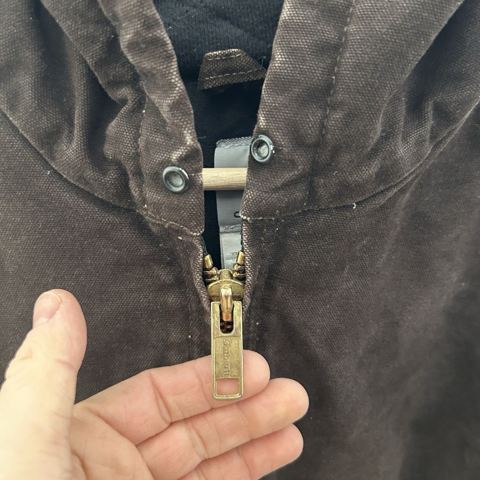 Carhartt Vintage Carhartt Hooded Active Jacket “Dark Brown” J130 DKB Size US L / EU 52-54 / 3 - 15 Thumbnail