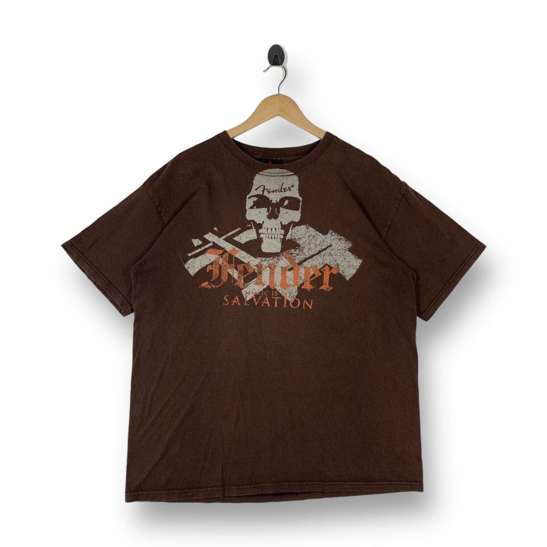 Fender Vintage Fender "Music Is My Salvation" Skull Graphic Tee Size US L / EU 52-54 / 3 - 1 Thumbnail