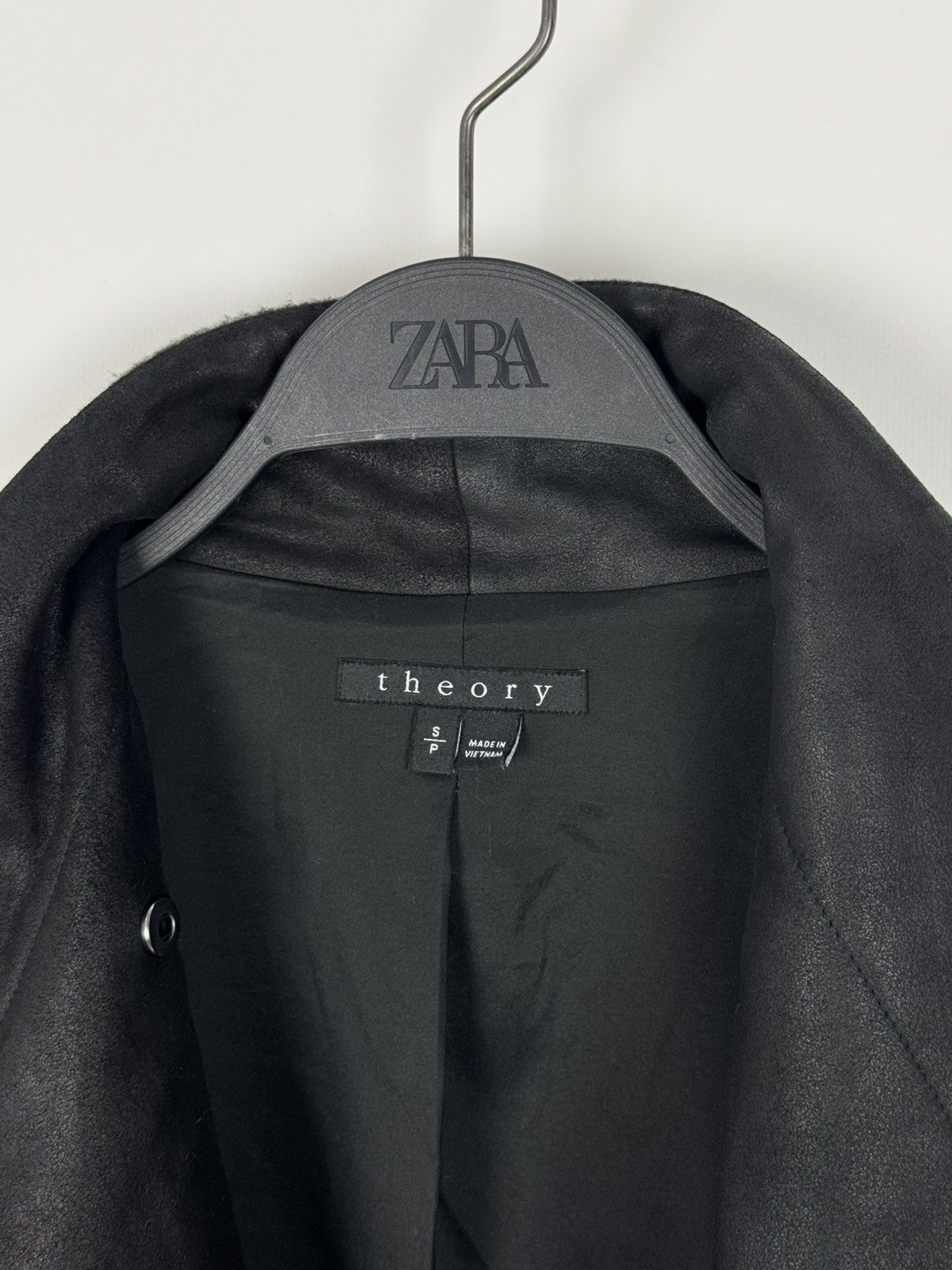 Theory Theory Naomo Leather Sleeve Felt Coat Jacket Size S / US 4 / IT 40 - 11 Thumbnail
