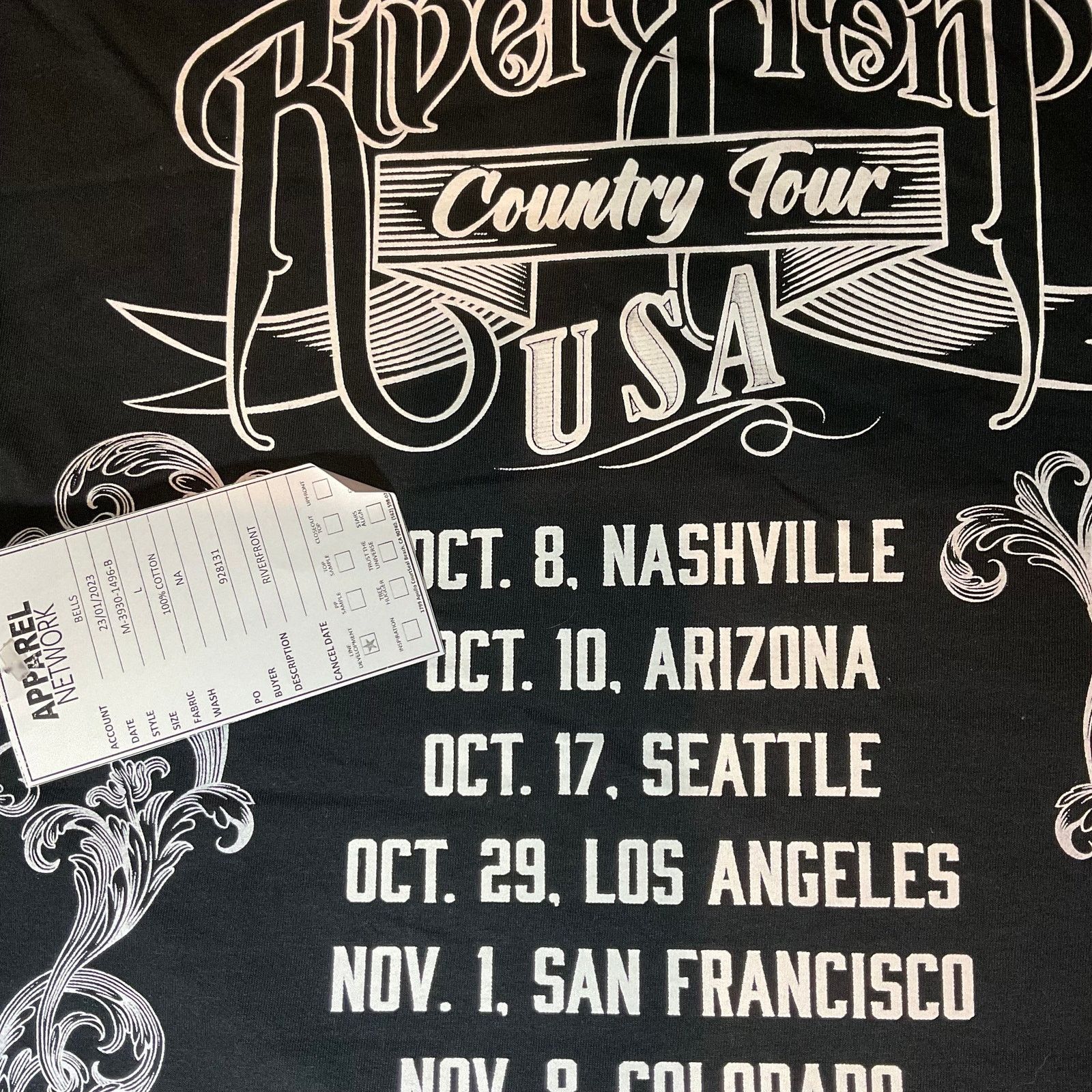 Other 💀 RiverFront Nashville Country Tour Tee (Double-Sided) Size US L / EU 52-54 / 3 - 5 Thumbnail