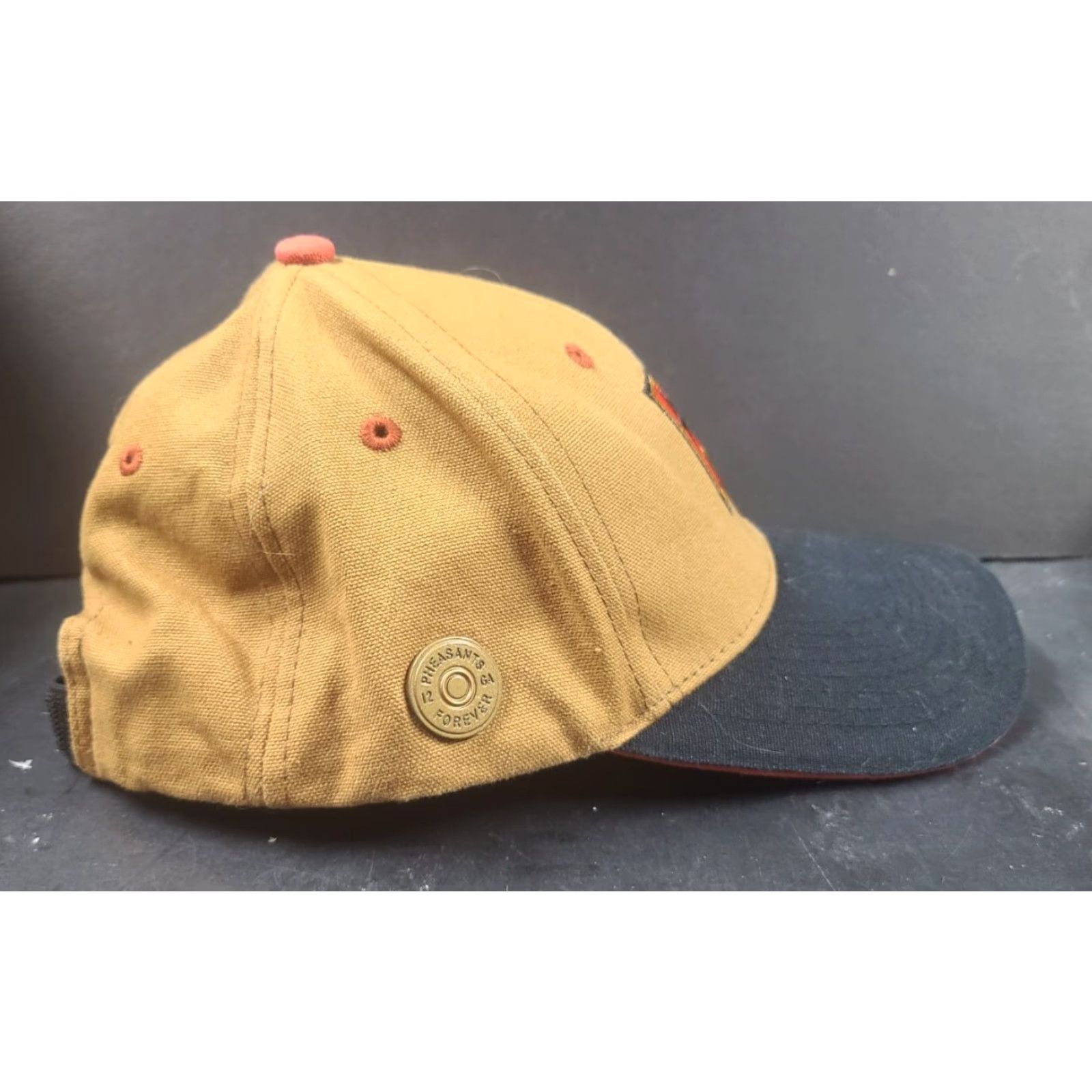 Forever 21 Pheasants Forever Hat Black 100%Cotton Embroidered Adjustable Strap Size ONE SIZE - 6 Thumbnail