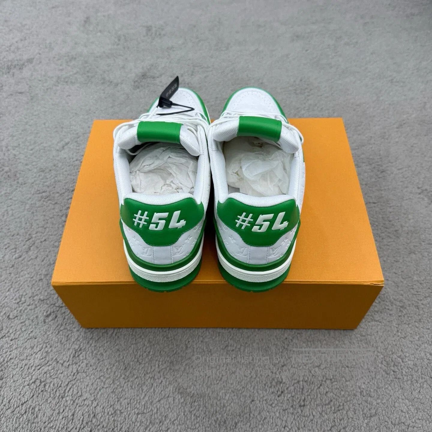 Louis Vuitton Louis Vuitton Monogram Embossed White Green Trainer. Size US 8.5 / EU 41-42 - 2 Thumbnail