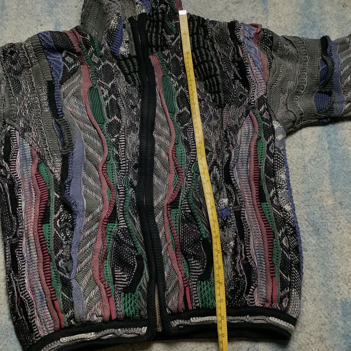 Tundra × Tundra Canada Vintage Coogi Tundra Style Knit 3D Archive Zip Sweater Size US S / EU 44-46 / 1 - 12 Thumbnail