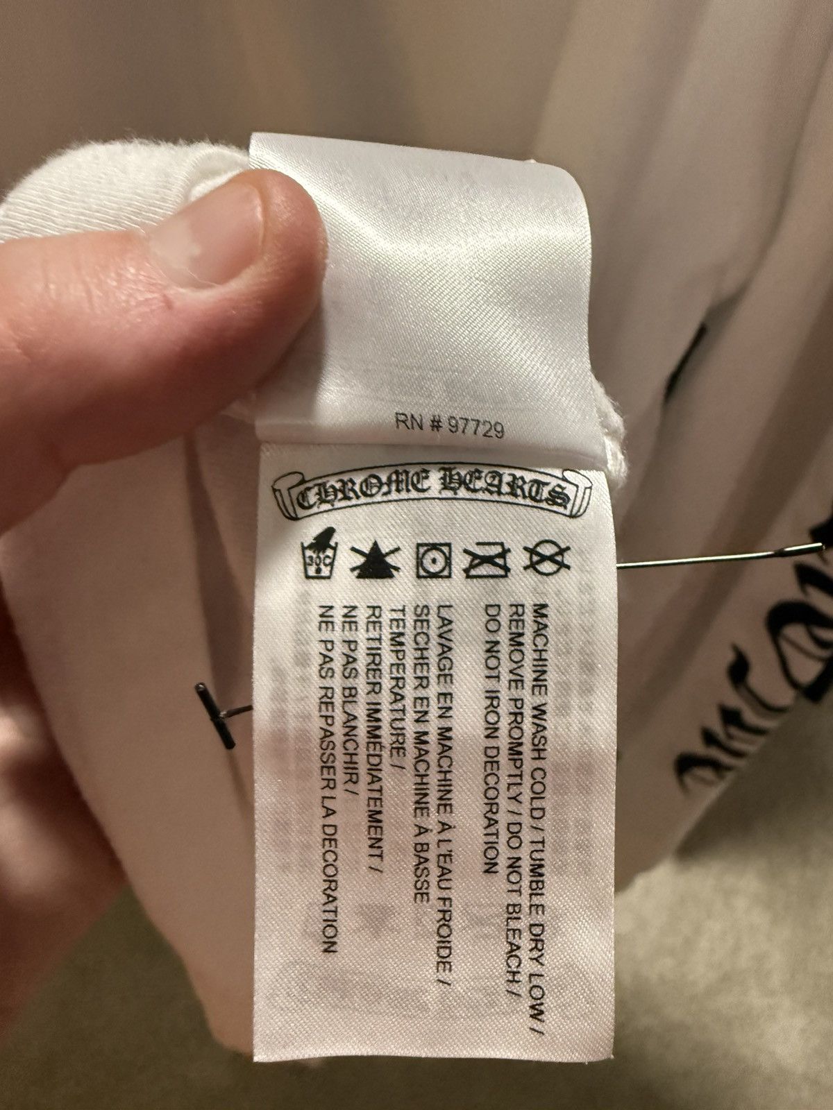 Chrome Hearts Chrome Hearts White Neck Logo Longlseeve Size US L / EU 52-54 / 3 - 4 Thumbnail