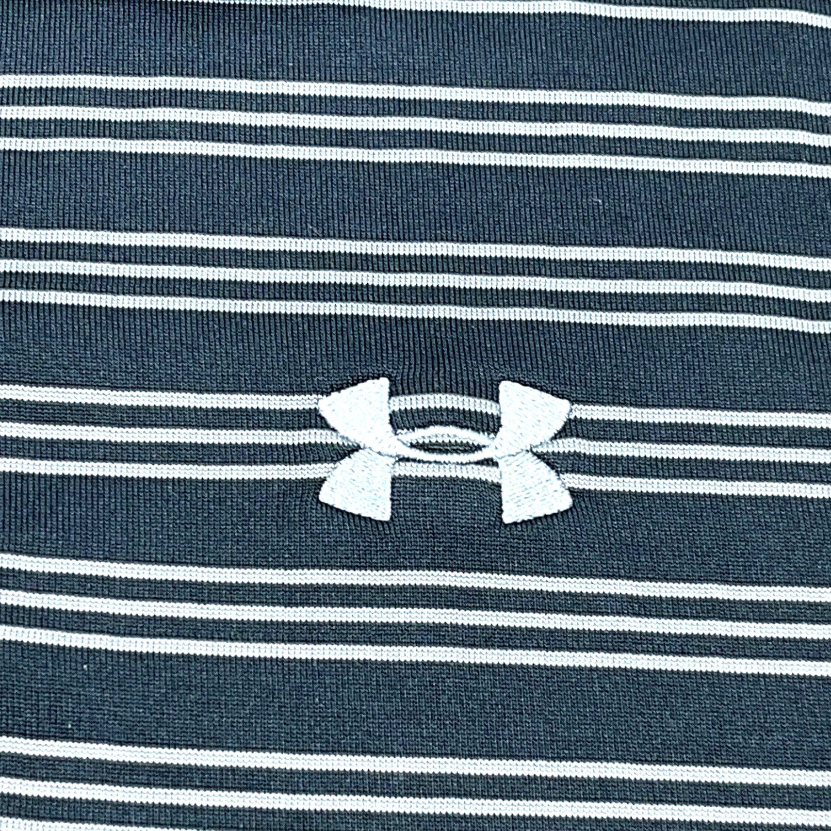 Under Armour Under Armour Polo Shirt Men L Black White Striped HeatGear Performance Golf Shirt Size US L / EU 52-54 / 3 - 3 Thumbnail