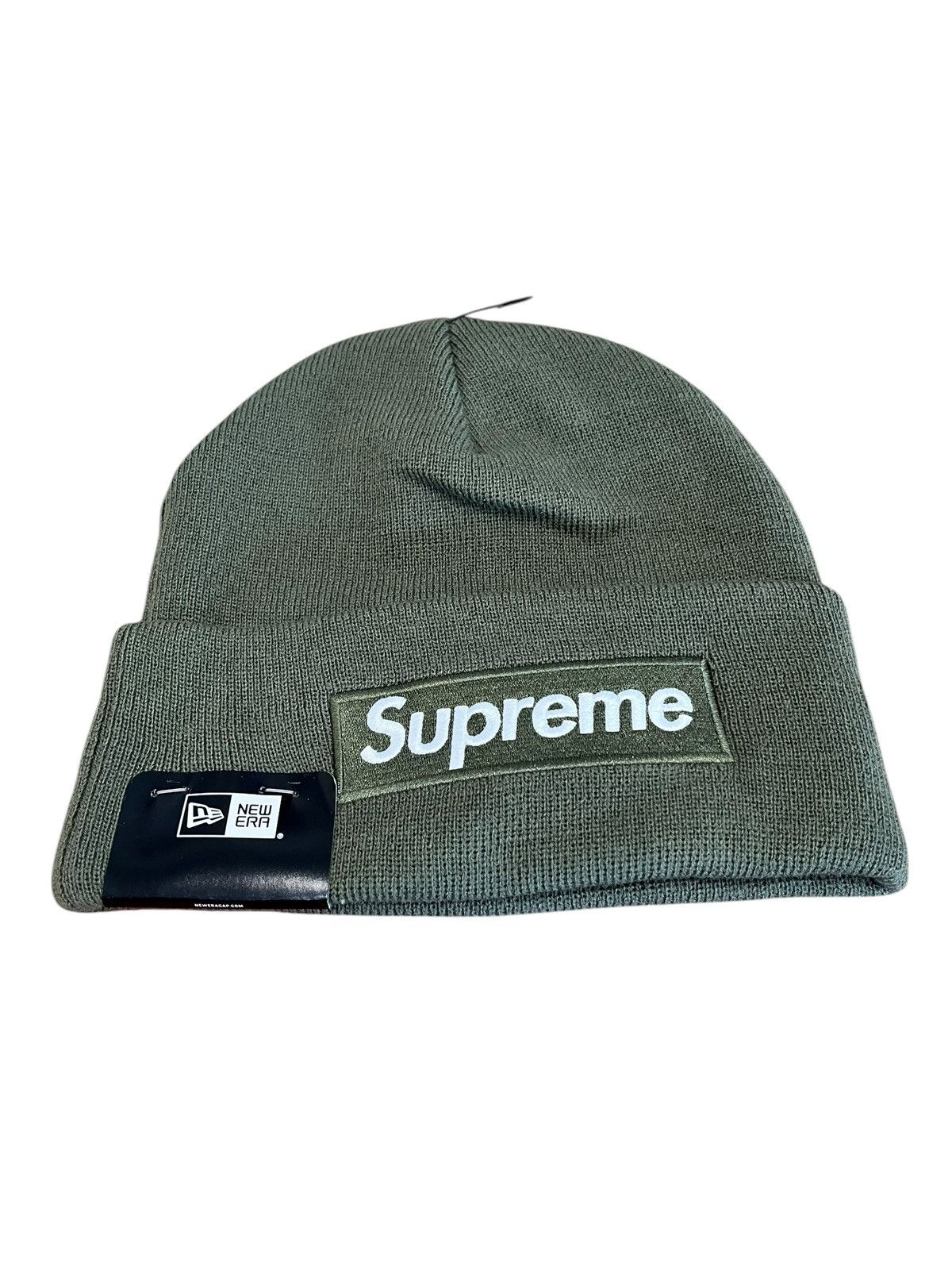 Supreme Supreme Tag Beanie FW25 Olive Green | Grailed