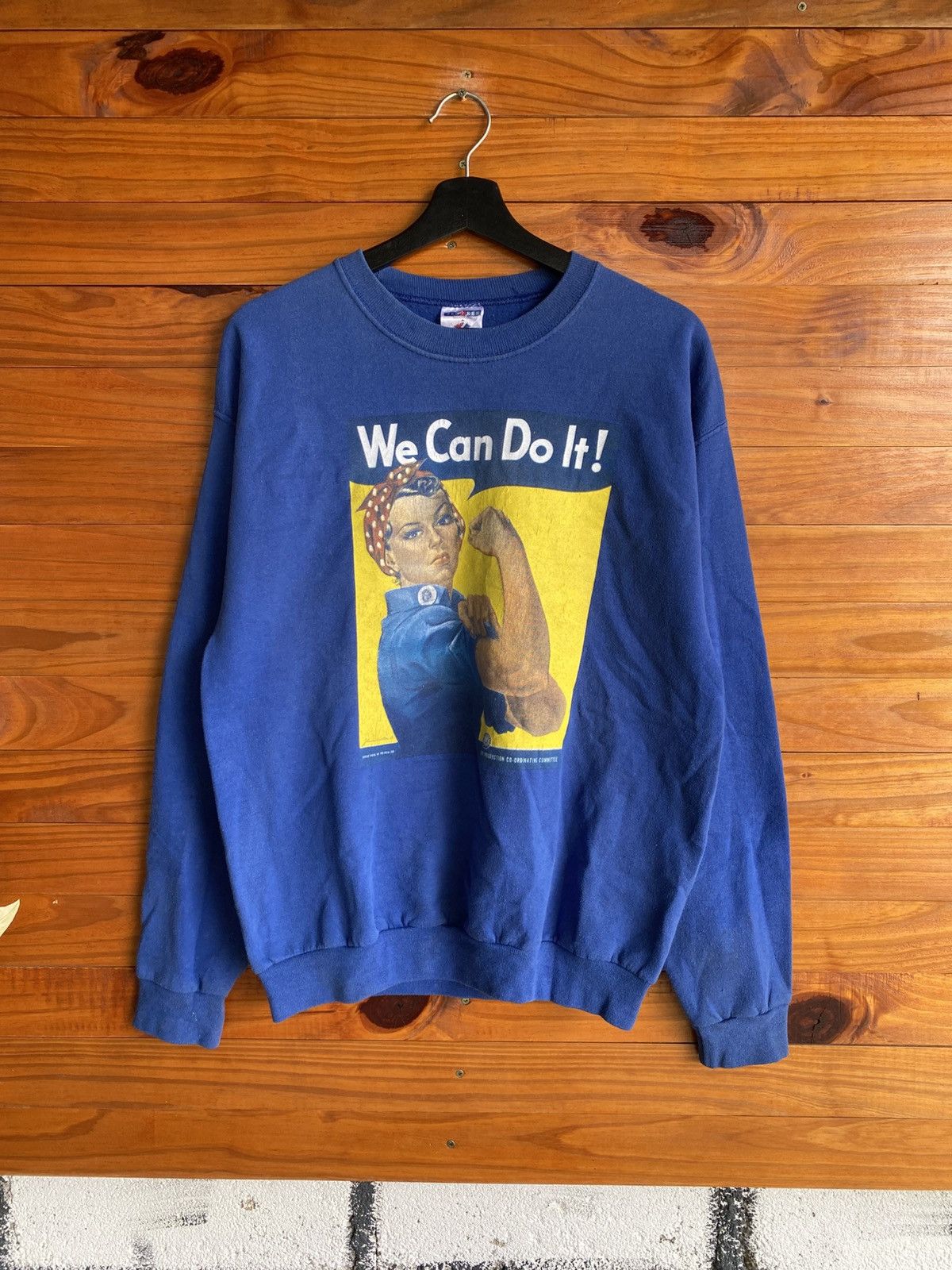 Vintage Vintage “We Can Do It!” Rosie the Riveter Sweatshirt Blue Size US M / EU 48-50 / 2 - 3 Thumbnail