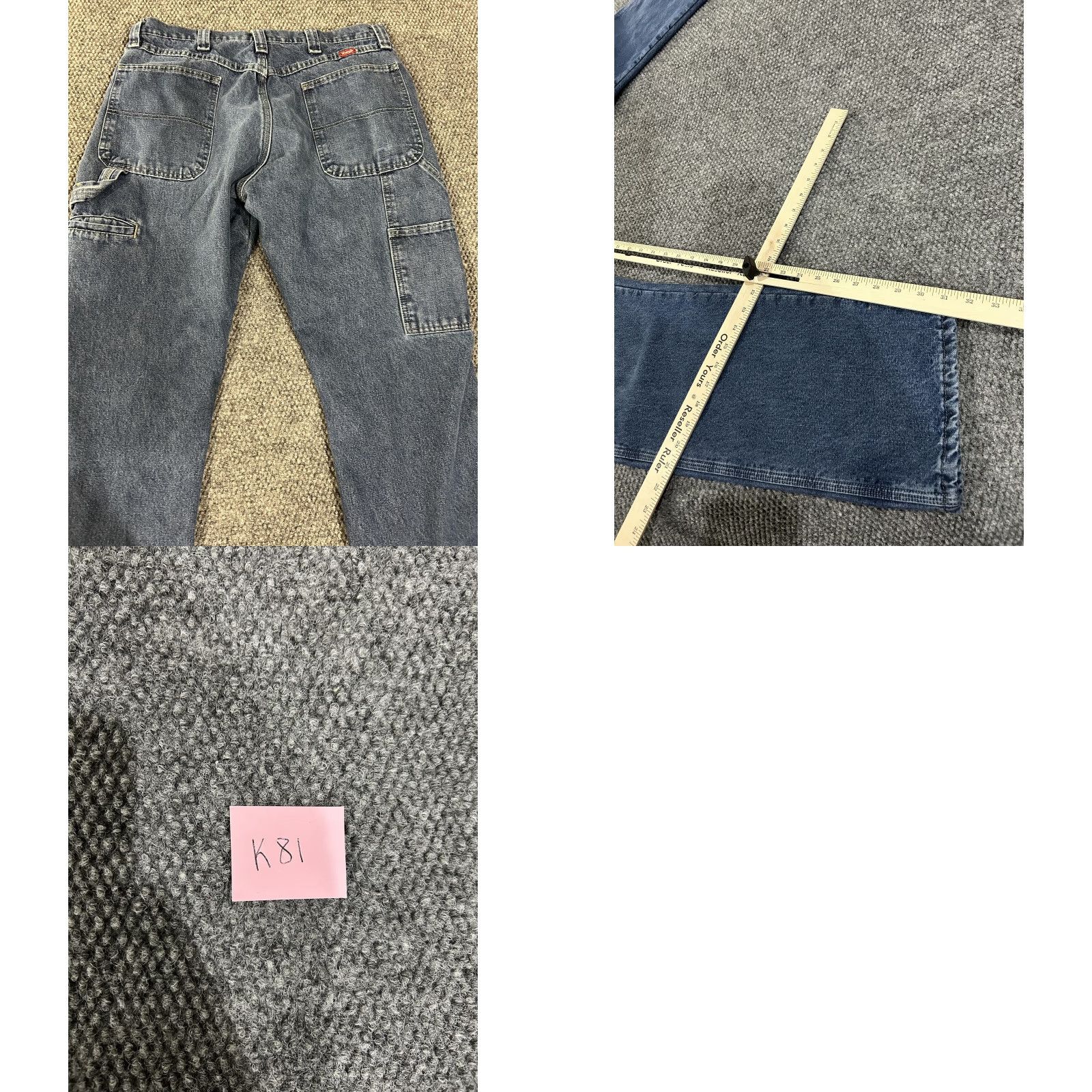 Wrangler Wrangler Jeans Mens 34x33 Blue Fleece Lined Carpenter Work Utility 1094FLWDS Size US 34 / EU 50 - 8 Thumbnail