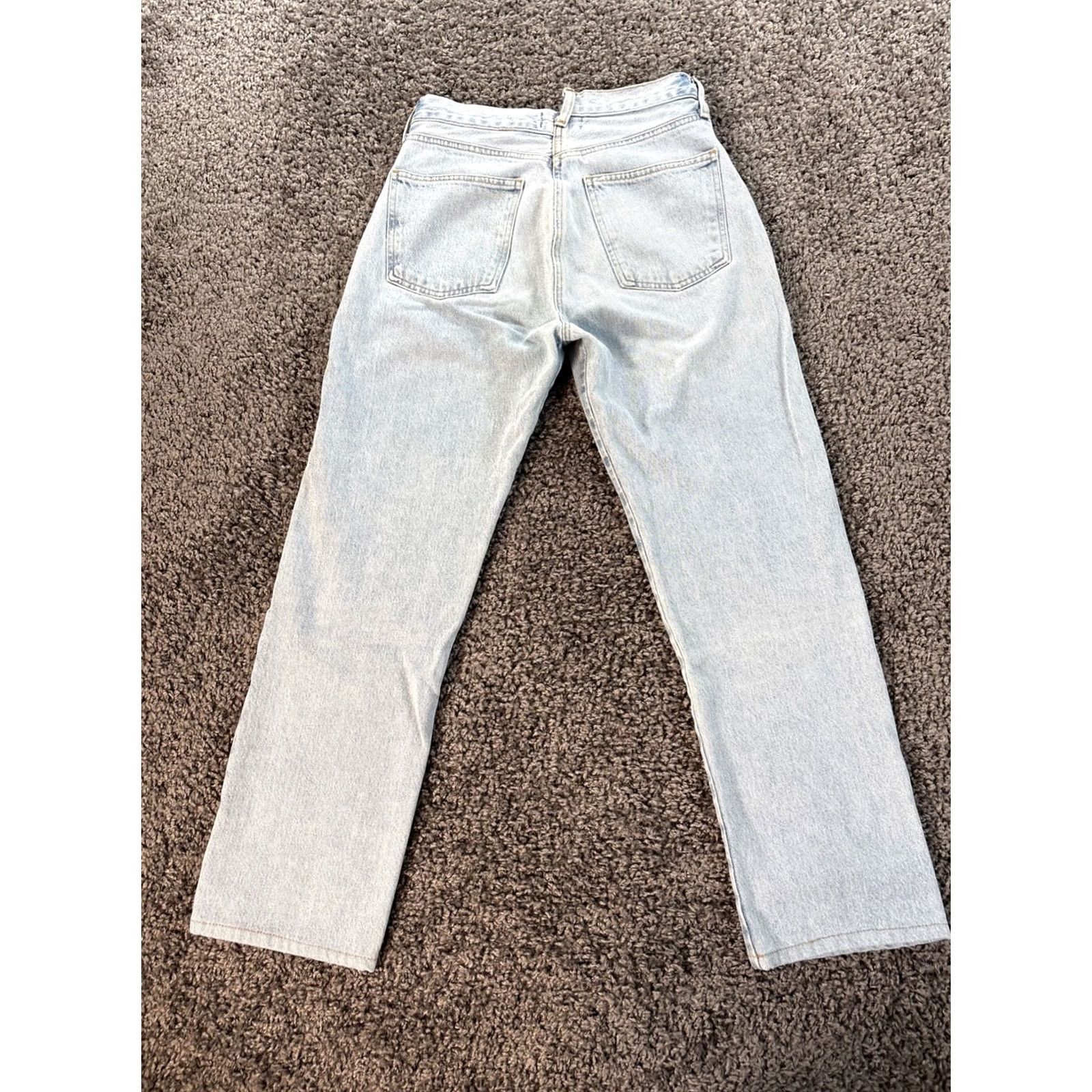 Agolde AGOLDE Jeans Women 27 Criss Cross Light Blue Denim 5-Pocket Straight Relaxed Vintage: No 90s City Bohemian Size 27" / US 4 / IT 40 - 8 Thumbnail