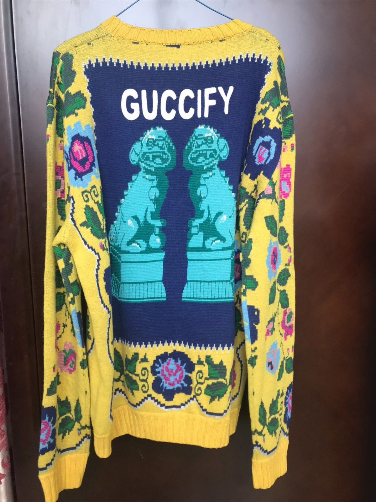 Gucci Gucci runway printed sweater wool Size US L / EU 52-54 / 3 - 1 Thumbnail