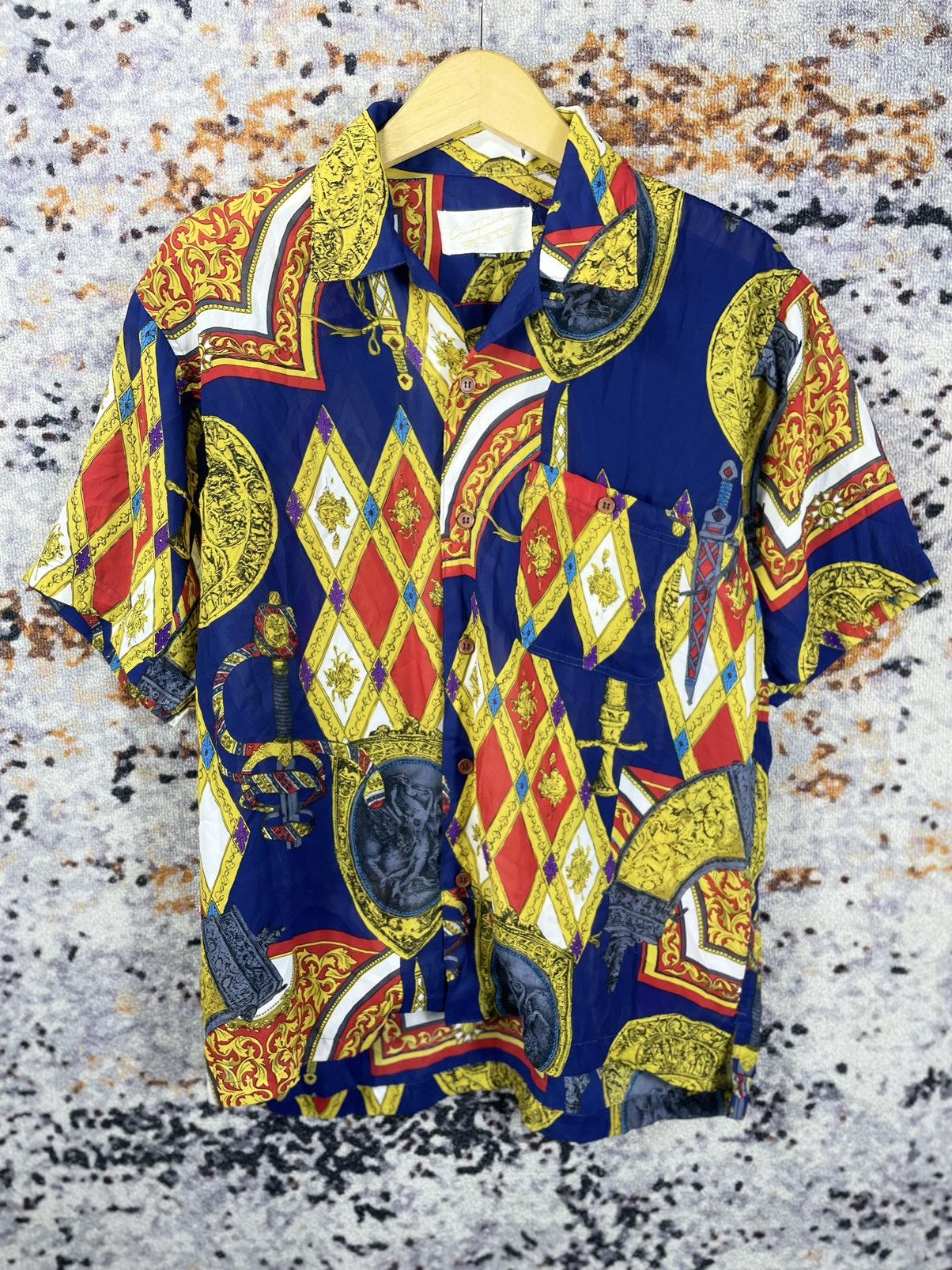 Japanese Brand × Vintage Vintage Shirt Silk patern romawi Hermes scarf print style Size US L / EU 52-54 / 3 - 1 Thumbnail
