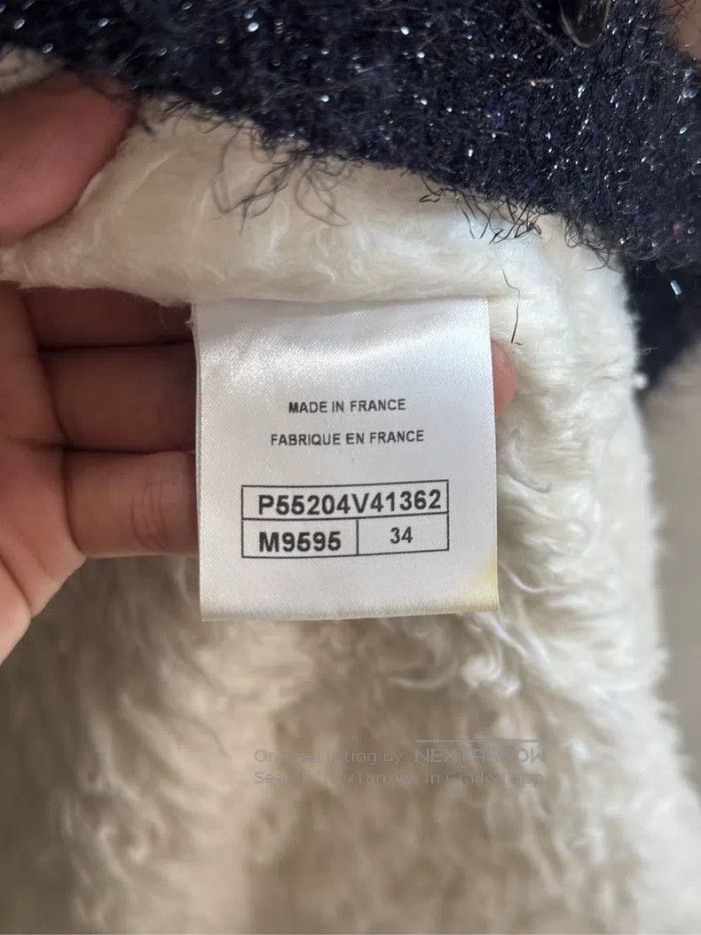 Chanel Chanel Black glitter pure wool coat Size XXS / US 00 / IT 34 - 4 Thumbnail