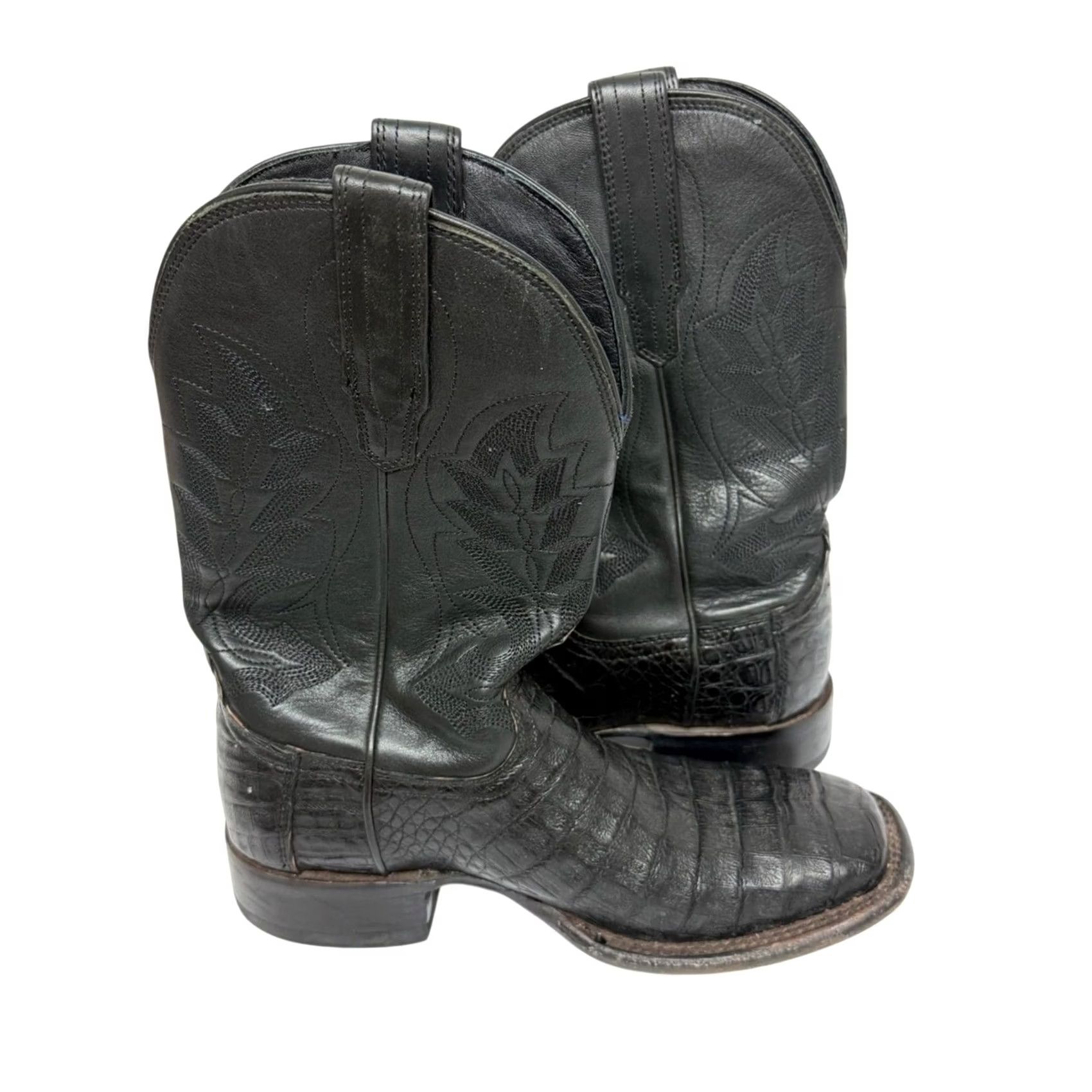Tecovas Tecovas The William Midnight Men's 8.5D Caiman Square Toe Cowboy Boots M10069MID Size US 9 / EU 42 - 7 Thumbnail