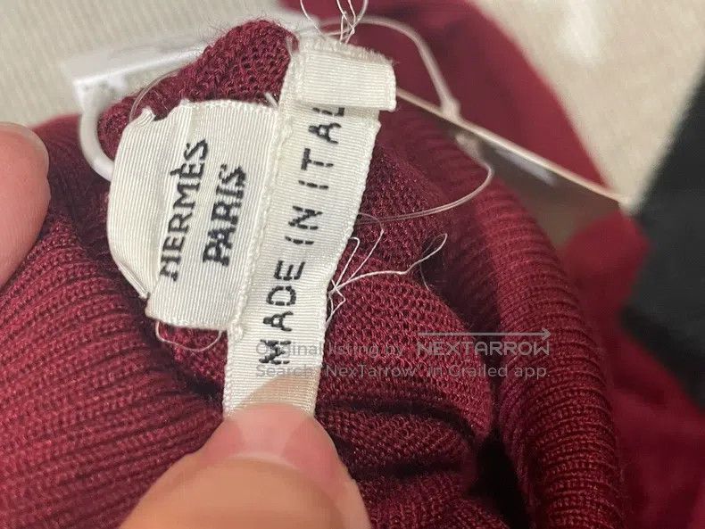 Hermes Hermes Burgundy High-Neck Knit Sweater, 50% Cashmere 50% M Size XXS / US 00 / IT 34 - 5 Thumbnail