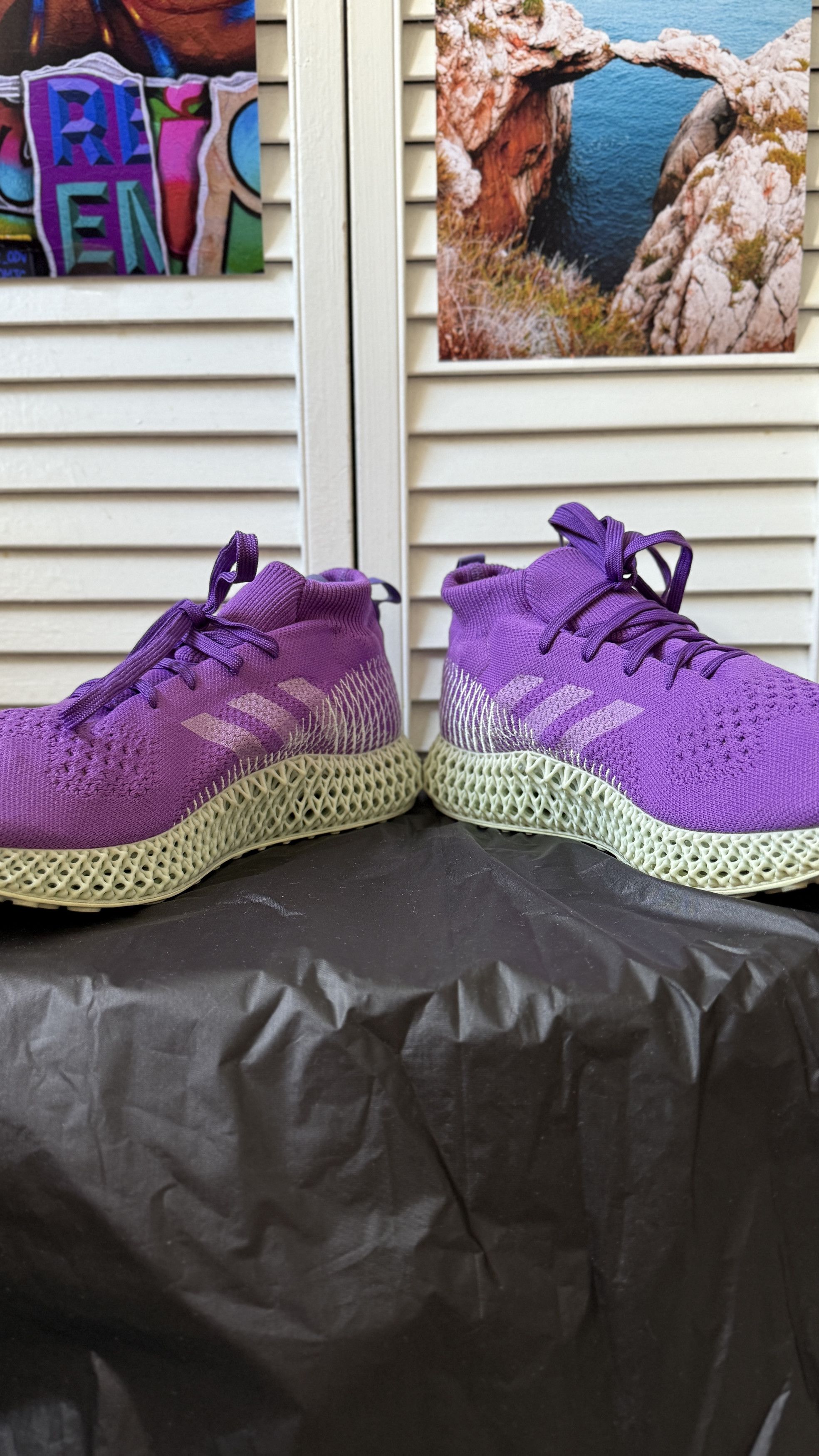 Adidas × Human Made 4D Runner 'Active Purple' Size US 12 / EU 45 - 9 Thumbnail