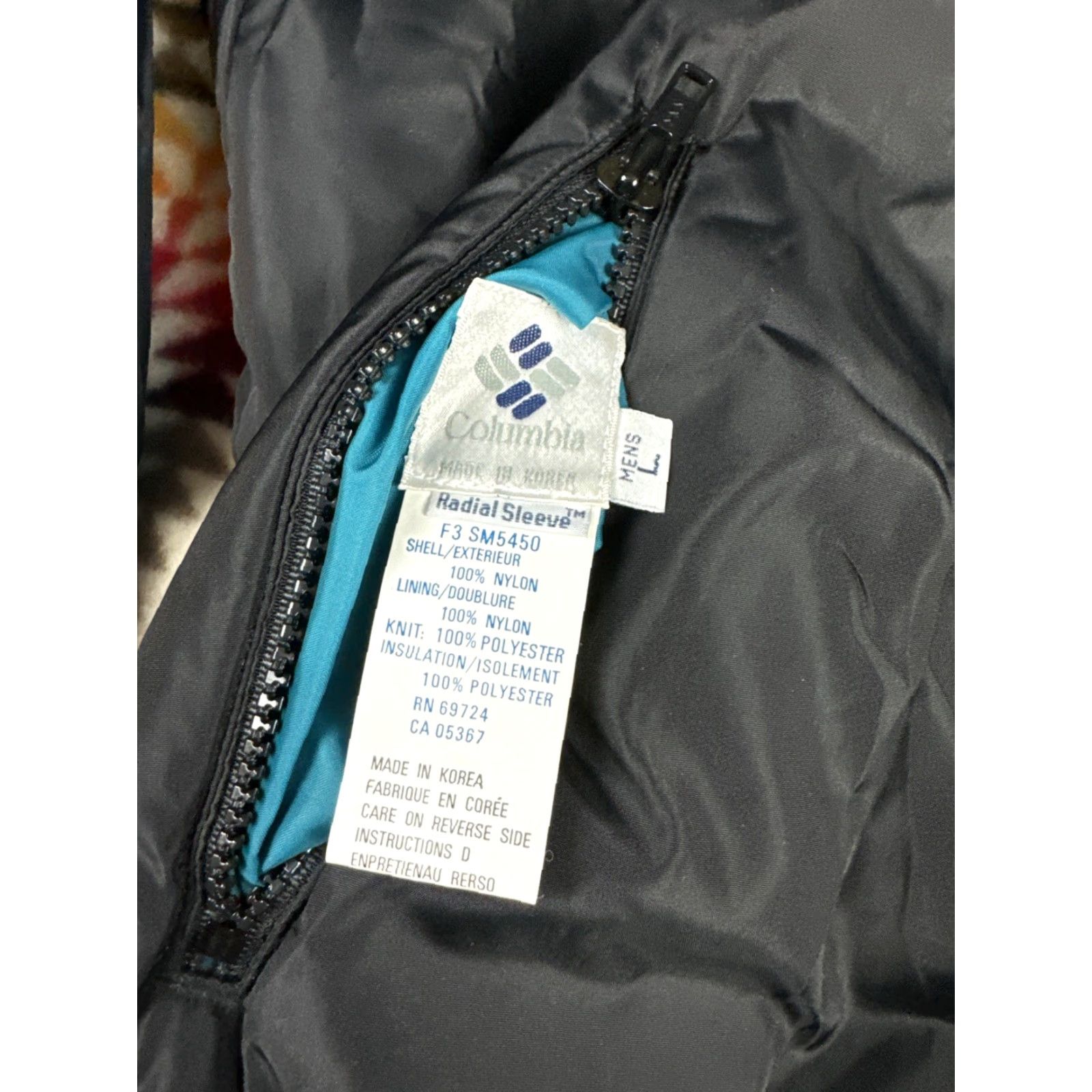 Vintage Columbia Reversible Bomber Windbreaker Jacket Men L Black Aqua Nylon Size US L / EU 52-54 / 3 - 6 Thumbnail