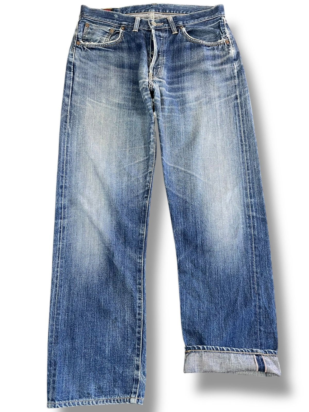Beauty Beast Vintage Edwin 505SXX Selvedge Button Fly Denim Size US 33 - 1 Thumbnail
