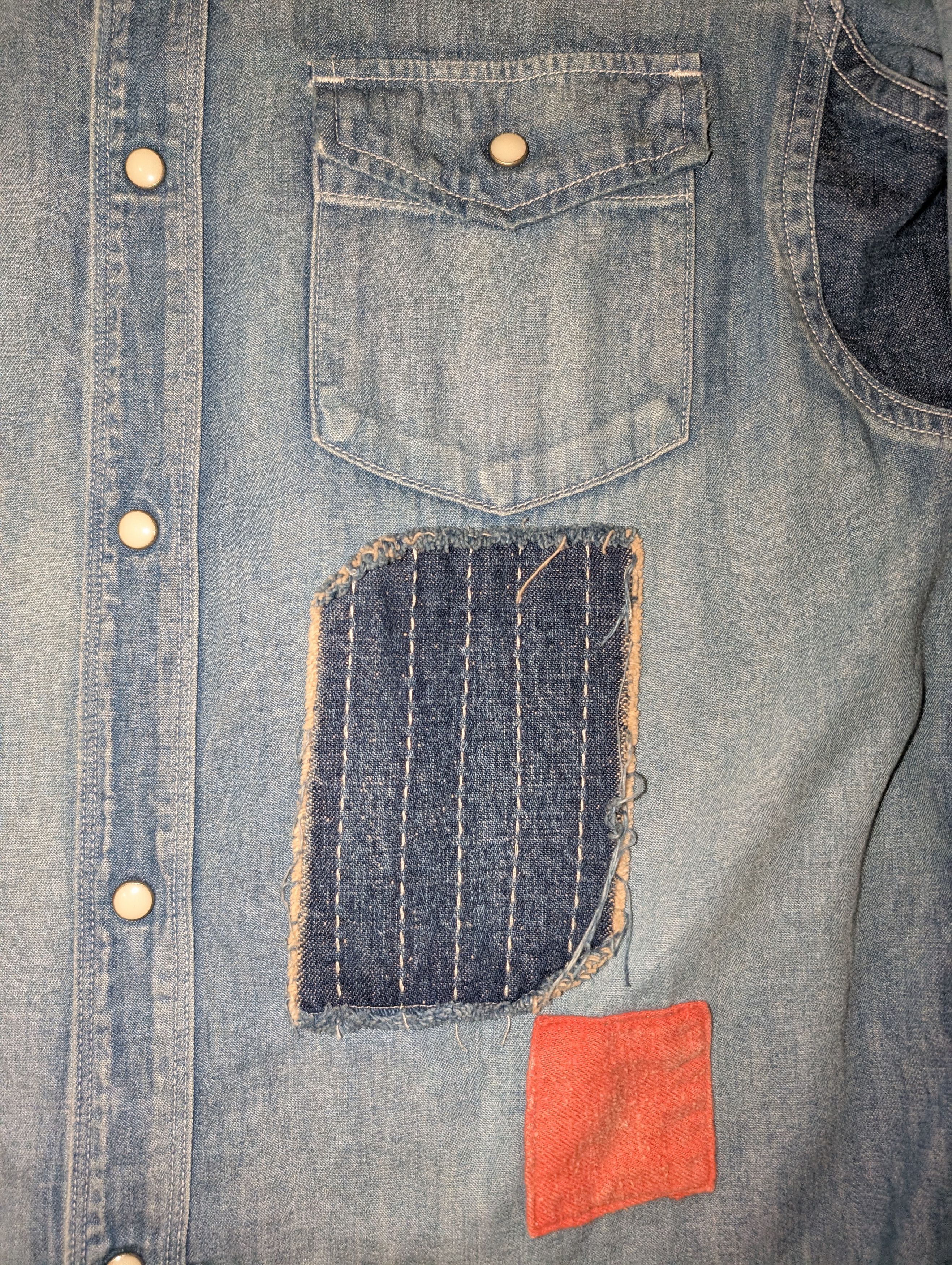 FDMTL FDMTL DENIM PATCH STYLE LONG SLEEVE T Size US L / EU 52-54 / 3 - 4 Thumbnail