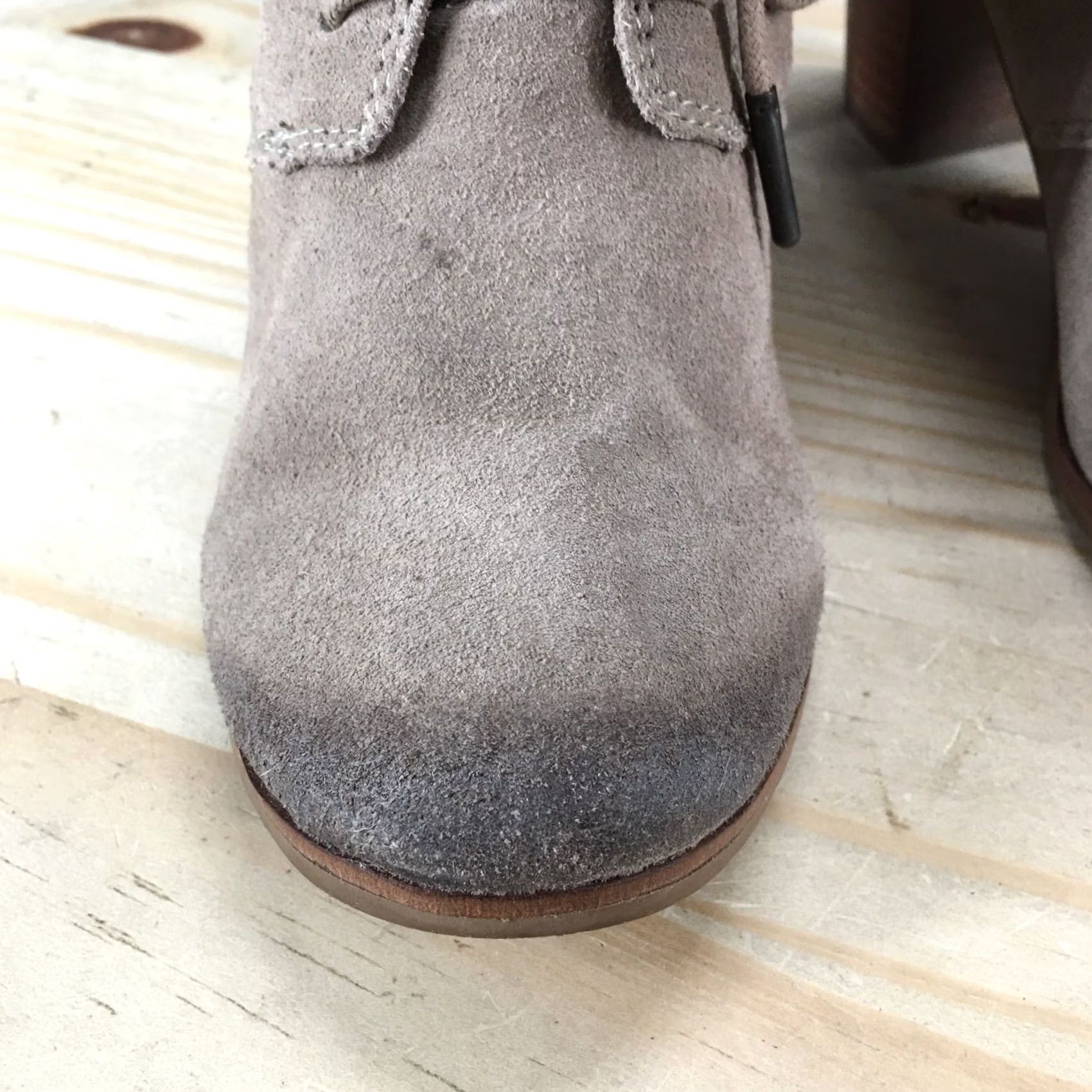 Toms Toms Boots Womens 7.5 Lunata Ankle Bootie Taupe Lace Up Round Toe Block Heels Boots Size US 8 / IT 38 - 4 Thumbnail