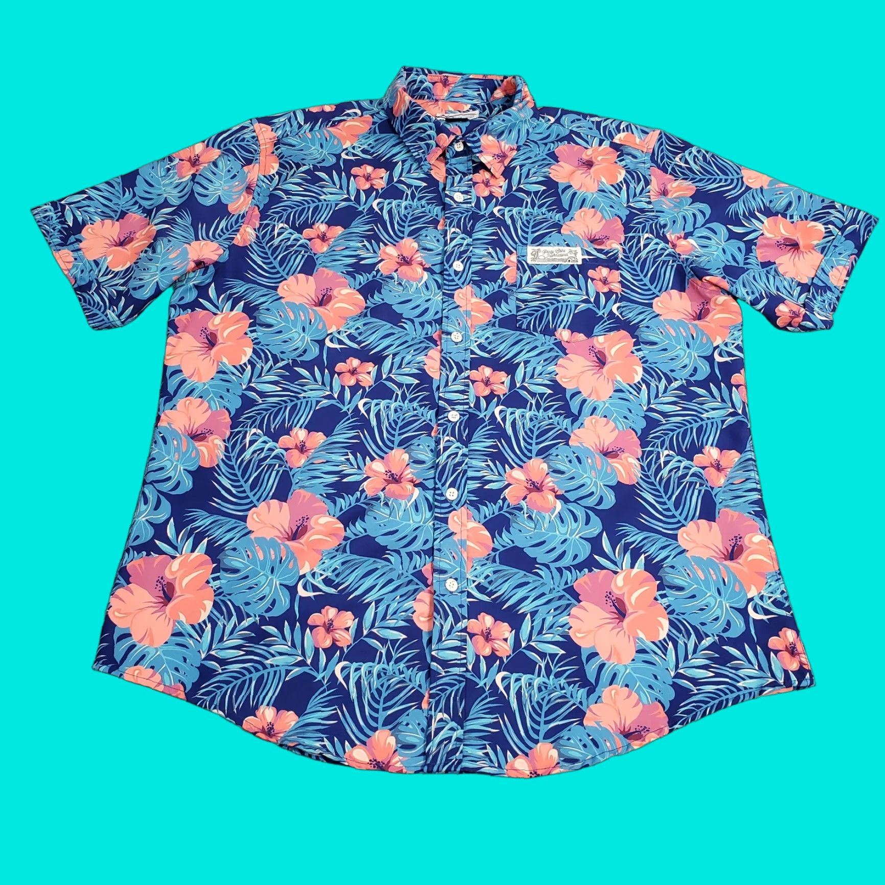 Vintage PSI International Shirt Mens Large Blue Floral Button Up Hawaiian Tropical Tropical Size US L / EU 52-54 / 3 - 1 Thumbnail