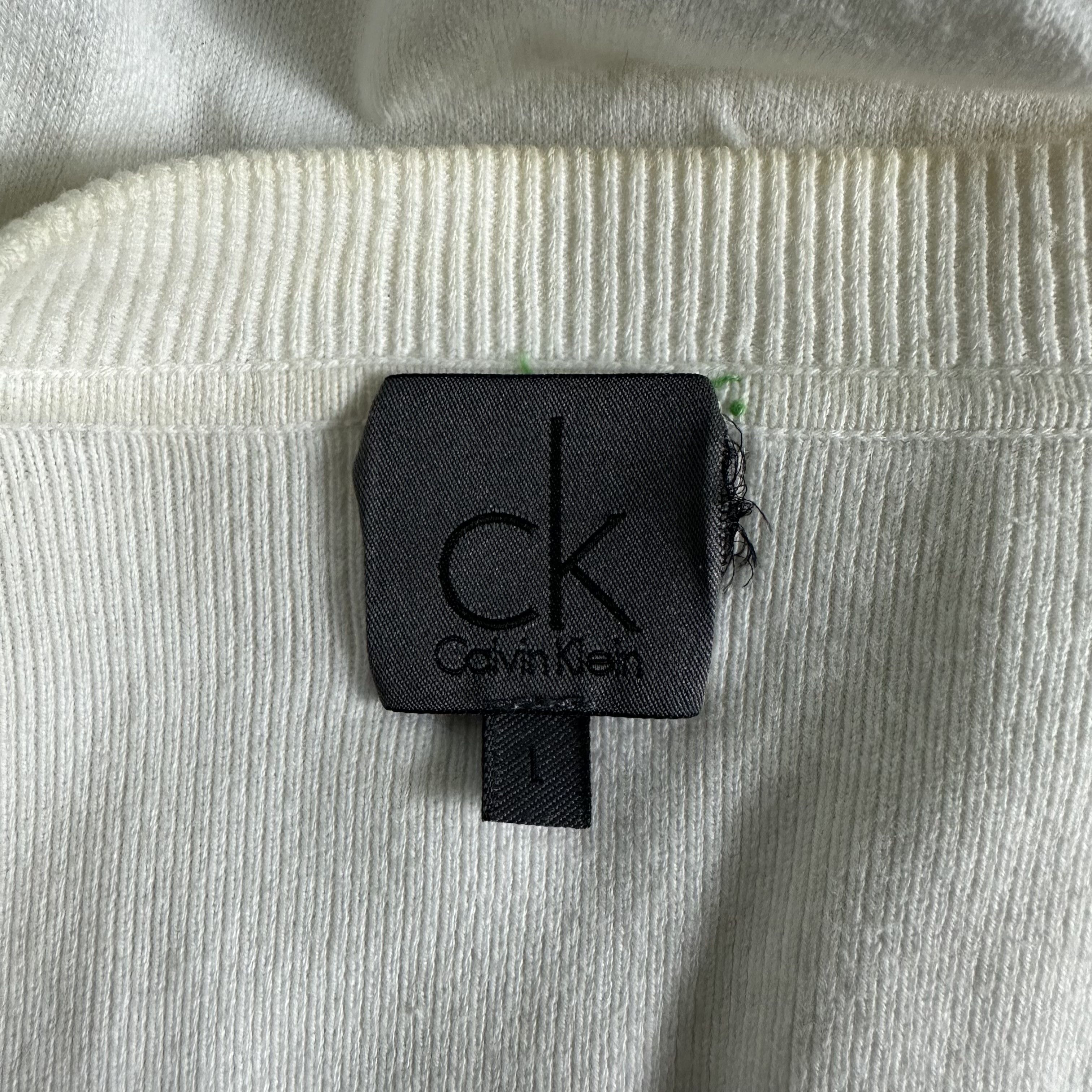 Calvin Klein 🔥RARE🔥Vintage CK Calvin Klein Full Zip Knit Sweater Size L / US 10 / IT 46 - 6 Thumbnail