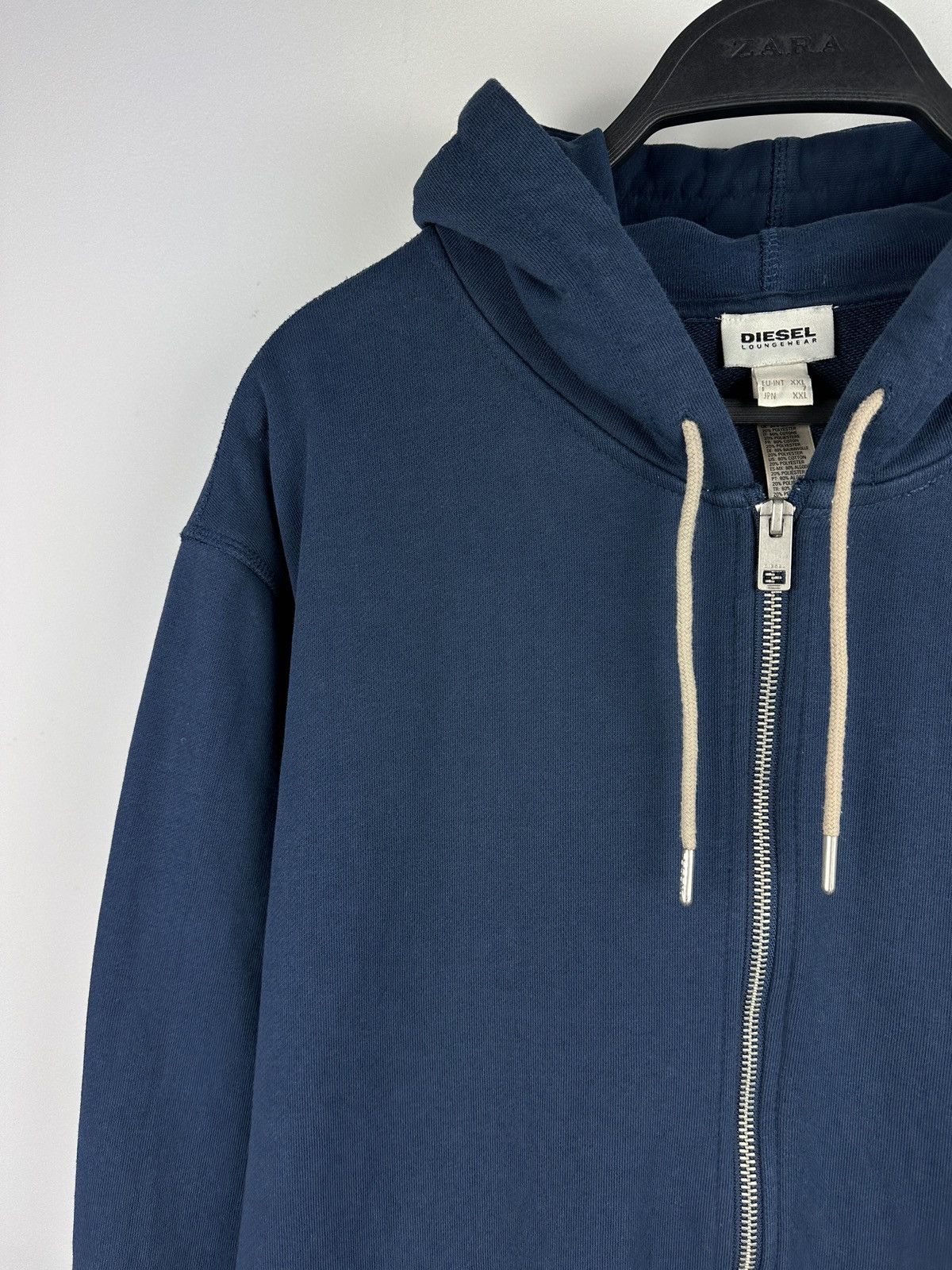Diesel × Vintage Vintage Diesel Logo Zip Hoodie Size US XL / EU 56 / 4 - 2 Thumbnail