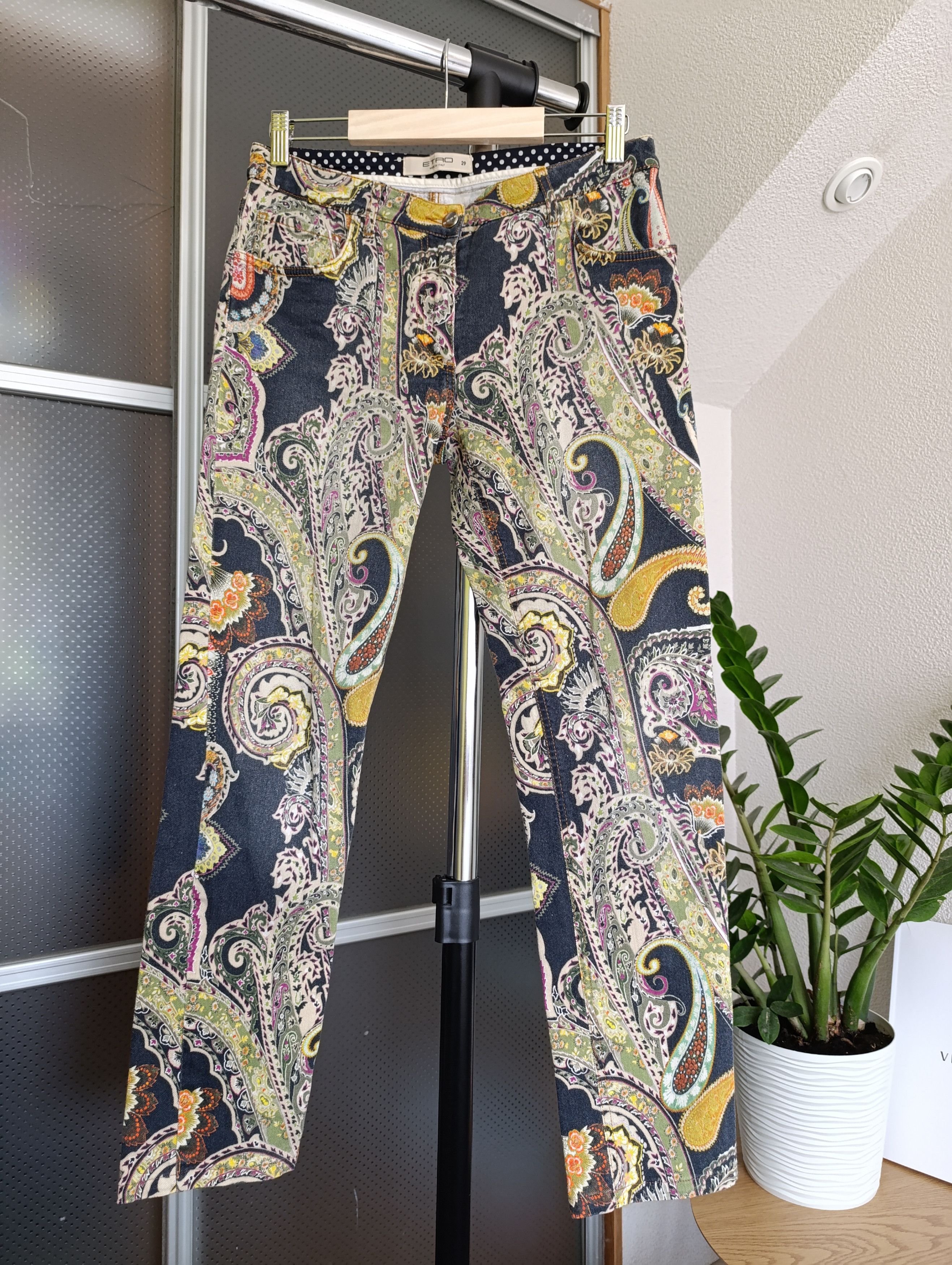 Designer × Etro Etro pailsey high-rise slim jeans floral print Size 29" - 6 Thumbnail
