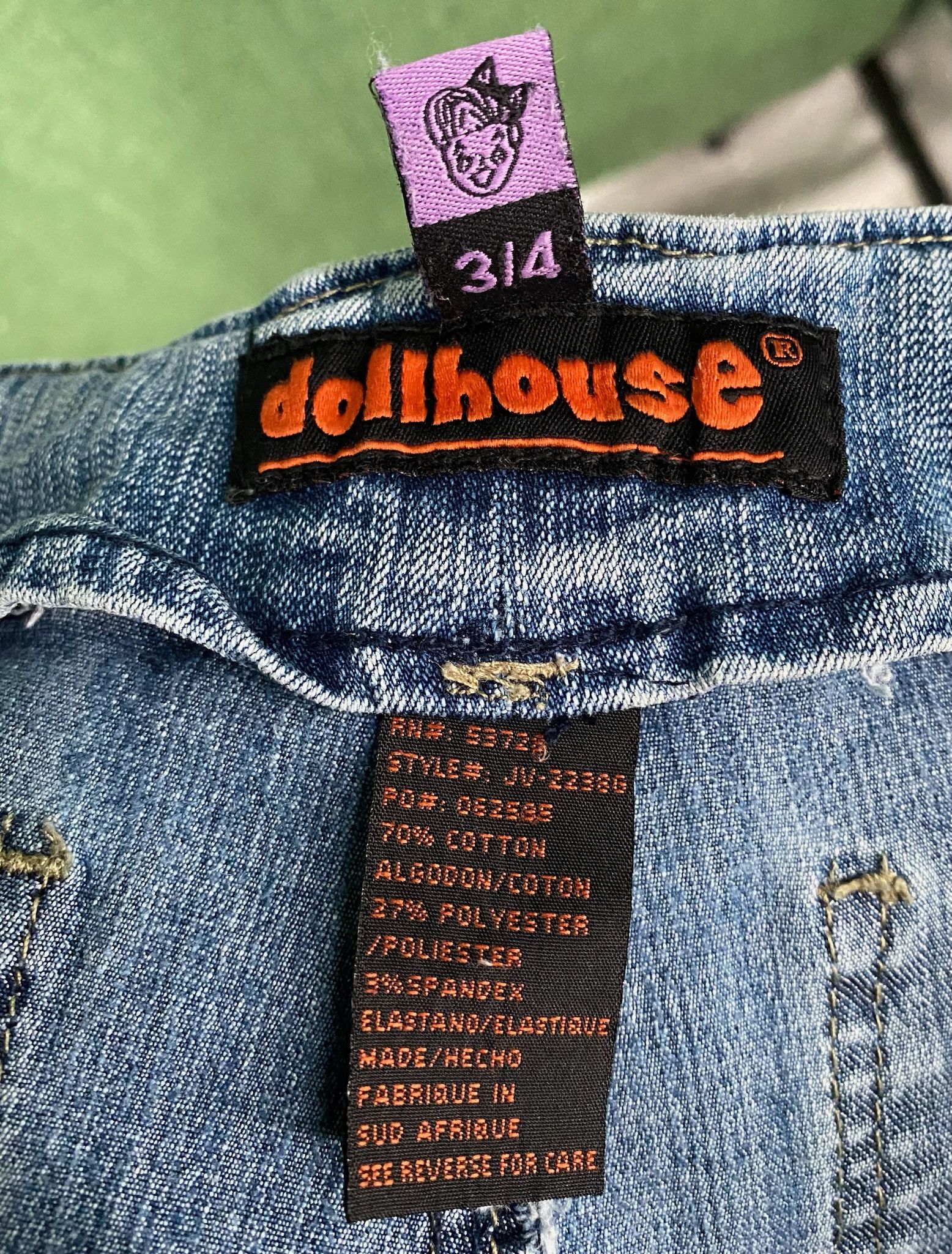 Other Y2K Dollhouse Crochet Flare Bell Bottom Jeans 26” Waist Size 26" / US 2 / IT 38 - 11 Thumbnail