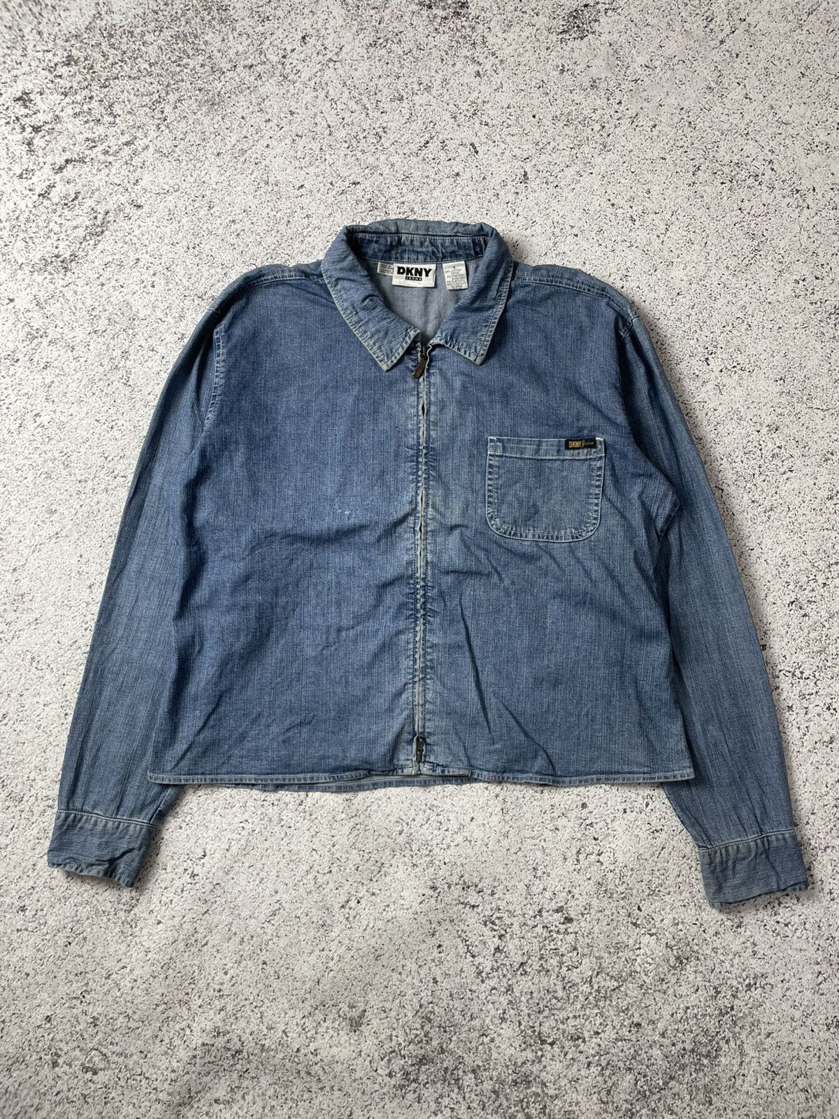 DKNY 90’s DKNY Donna Karan Outer Denim Shirt Jacket Size US L / EU 52-54 / 3 - 4 Thumbnail