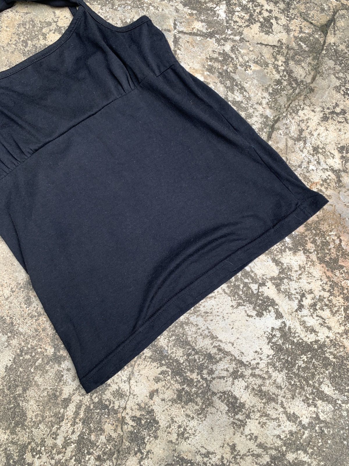 Japanese Brand y2k Lee Prest Japan Extra Neck Tie Black Tank Top Size L / US 10 / IT 46 - 3 Thumbnail