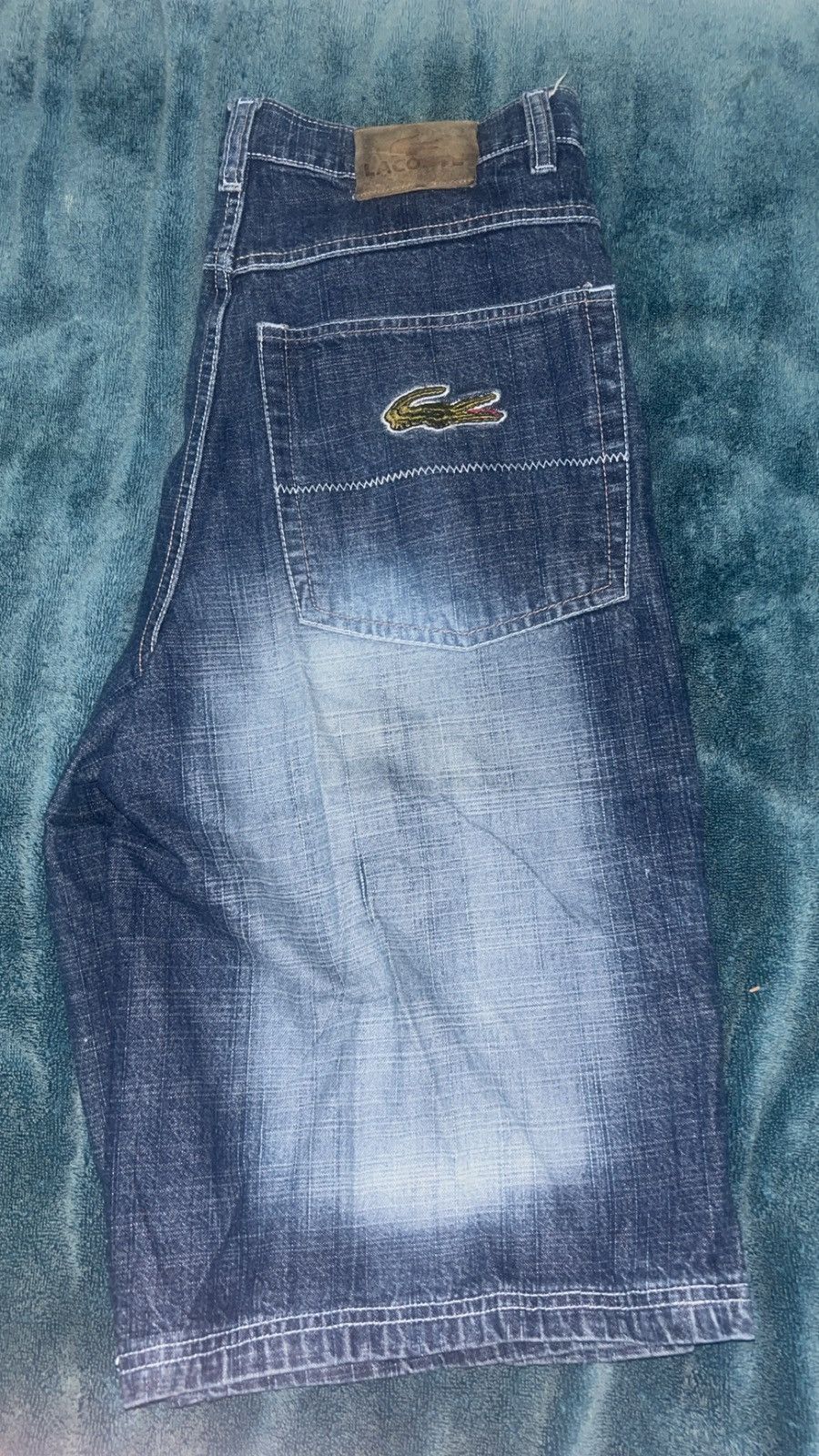 Lacoste Lacoste crocodile embroidered denim shorts #retrodenim Size US 32 / EU 48 - 2 Thumbnail