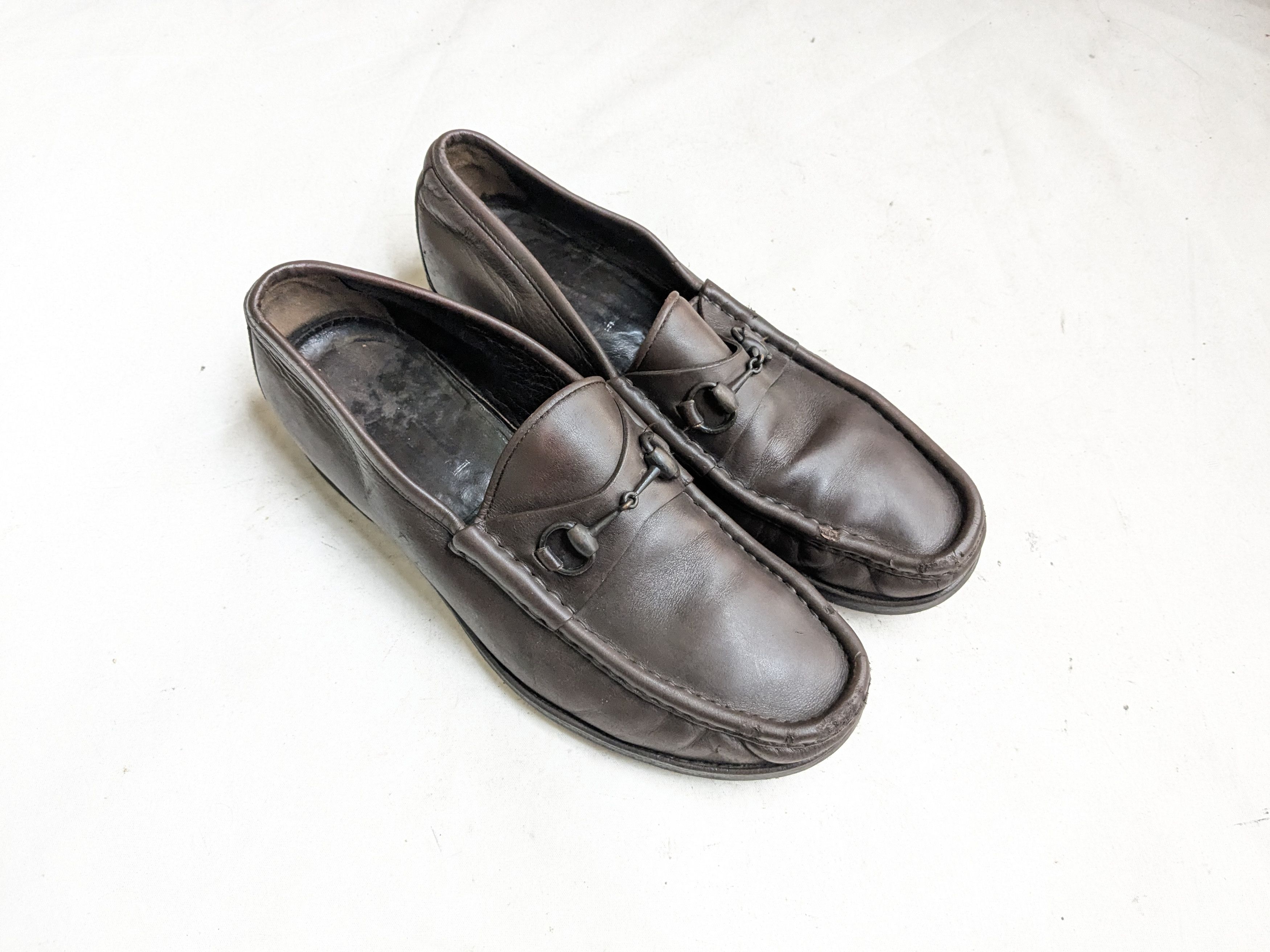 Gucci Gucci Horsebit Driving Loafers Brown Leather 11.5 Buckle Size US 11.5 / EU 44-45 - 1 Thumbnail