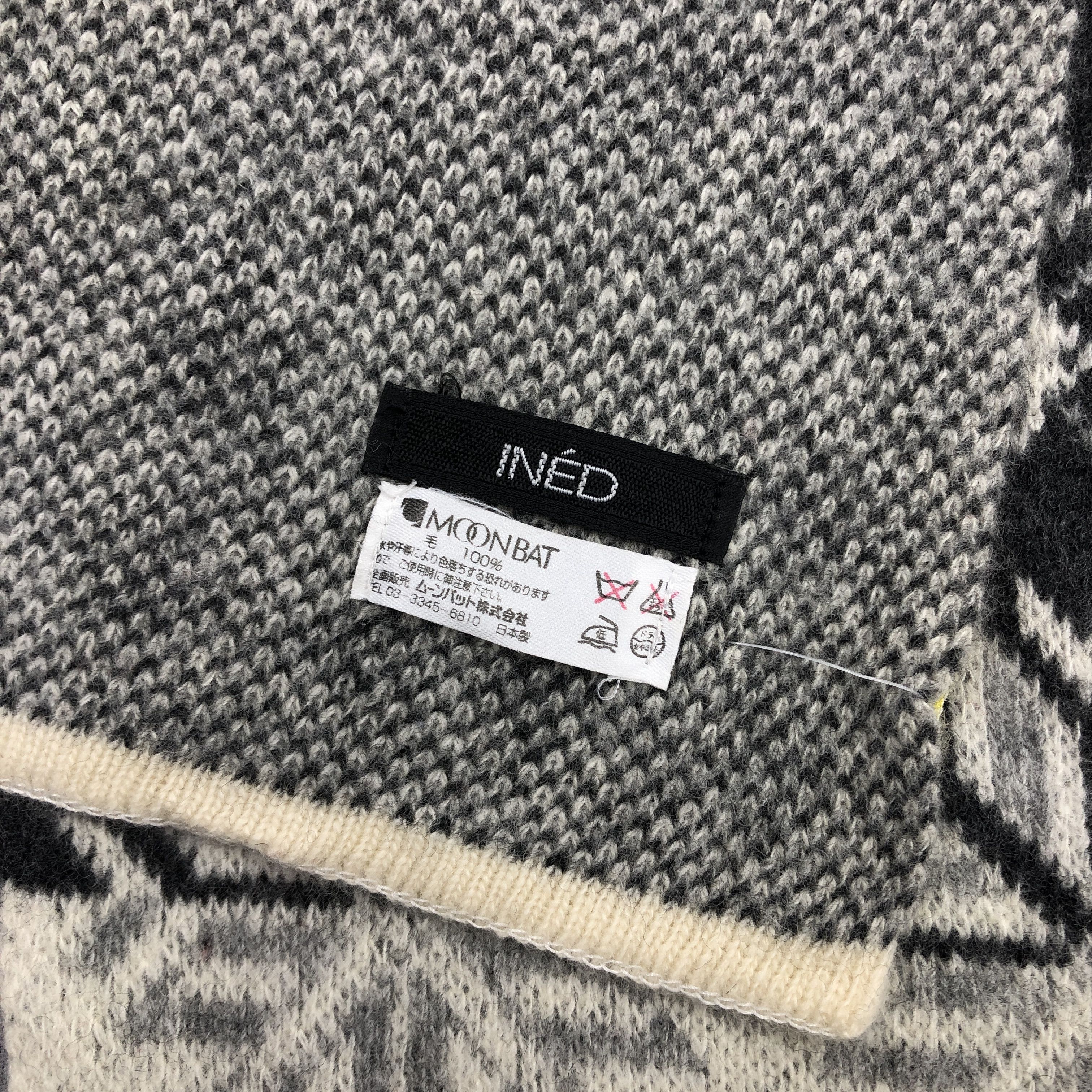 Vintage Vintage Ined by Yohji Yamamoto Scarf Muffler Wool Scarves Size ONE SIZE - 4 Thumbnail