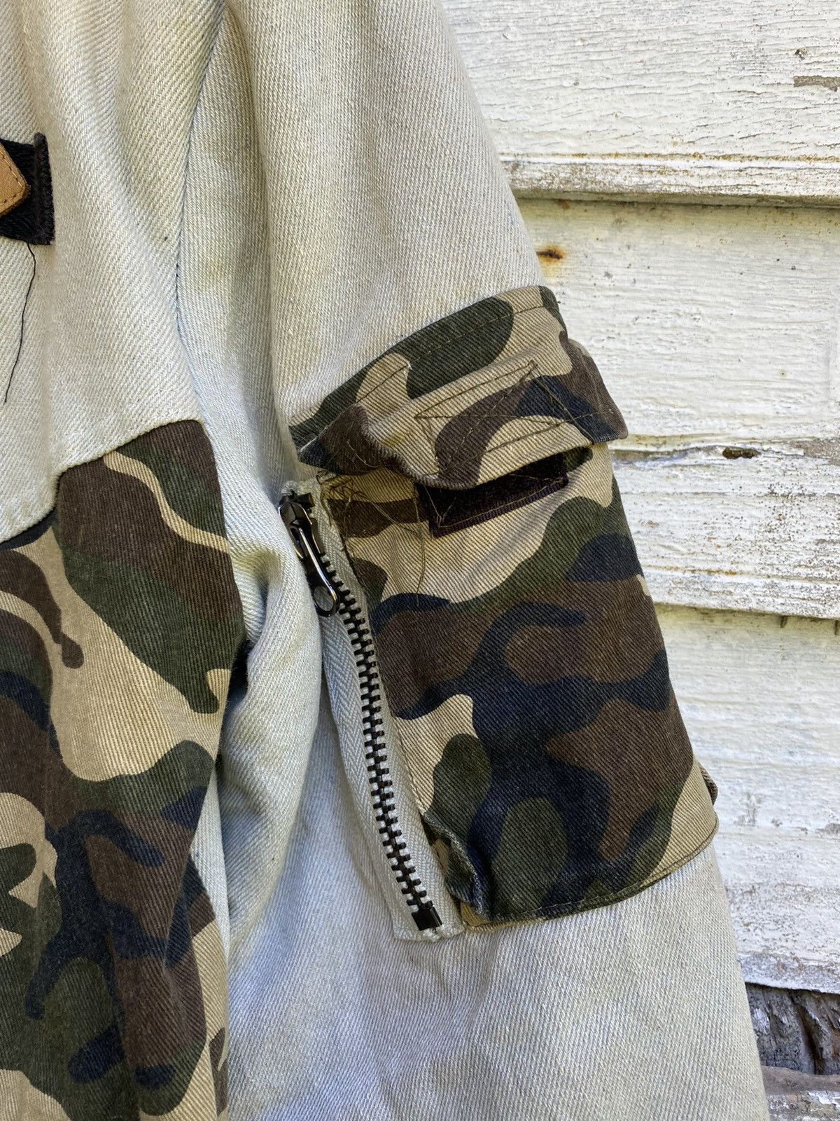 If Six Was Nine × Japanese Brand ABM Denim Camo Patch Fibre Filled Bomber Jacket Size US M / EU 48-50 / 2 - 4 Thumbnail