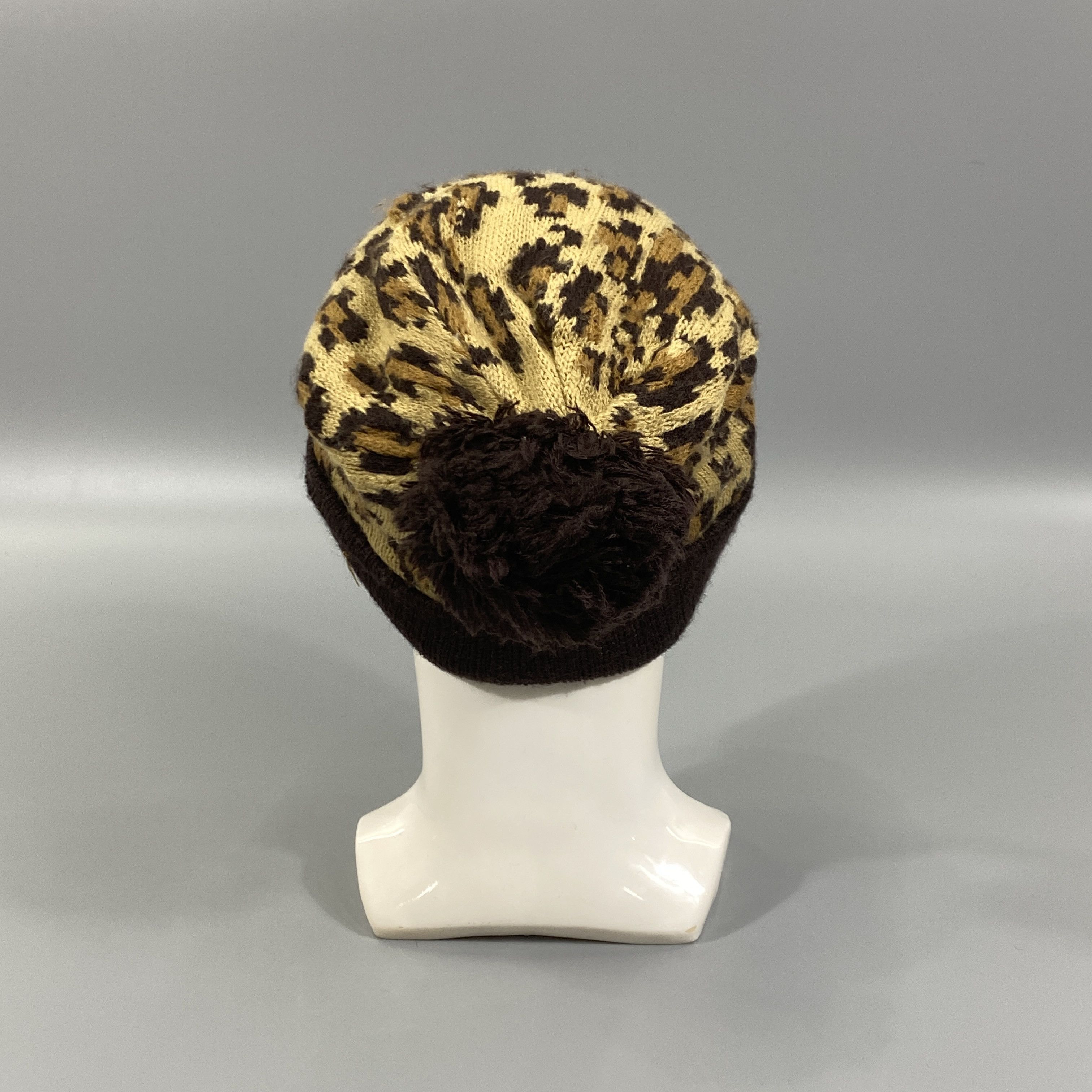 Japanese Brand Leopard Design Snow Cap Beanie -BN861 Size ONE SIZE - 4 Thumbnail